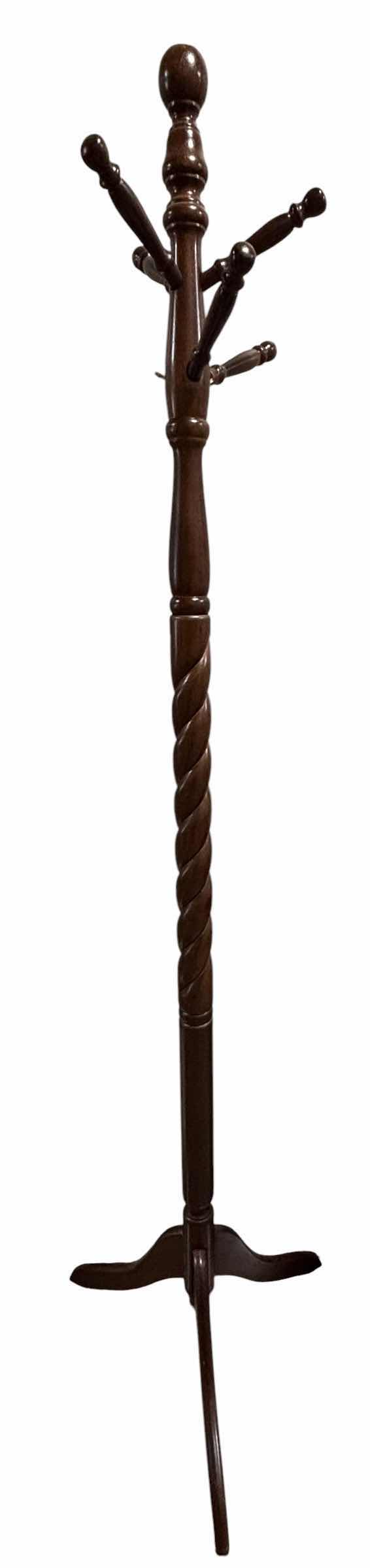 Photo 1 of TRADITIONAL FREESTANDING WOODEN COAT RACK H71” $189