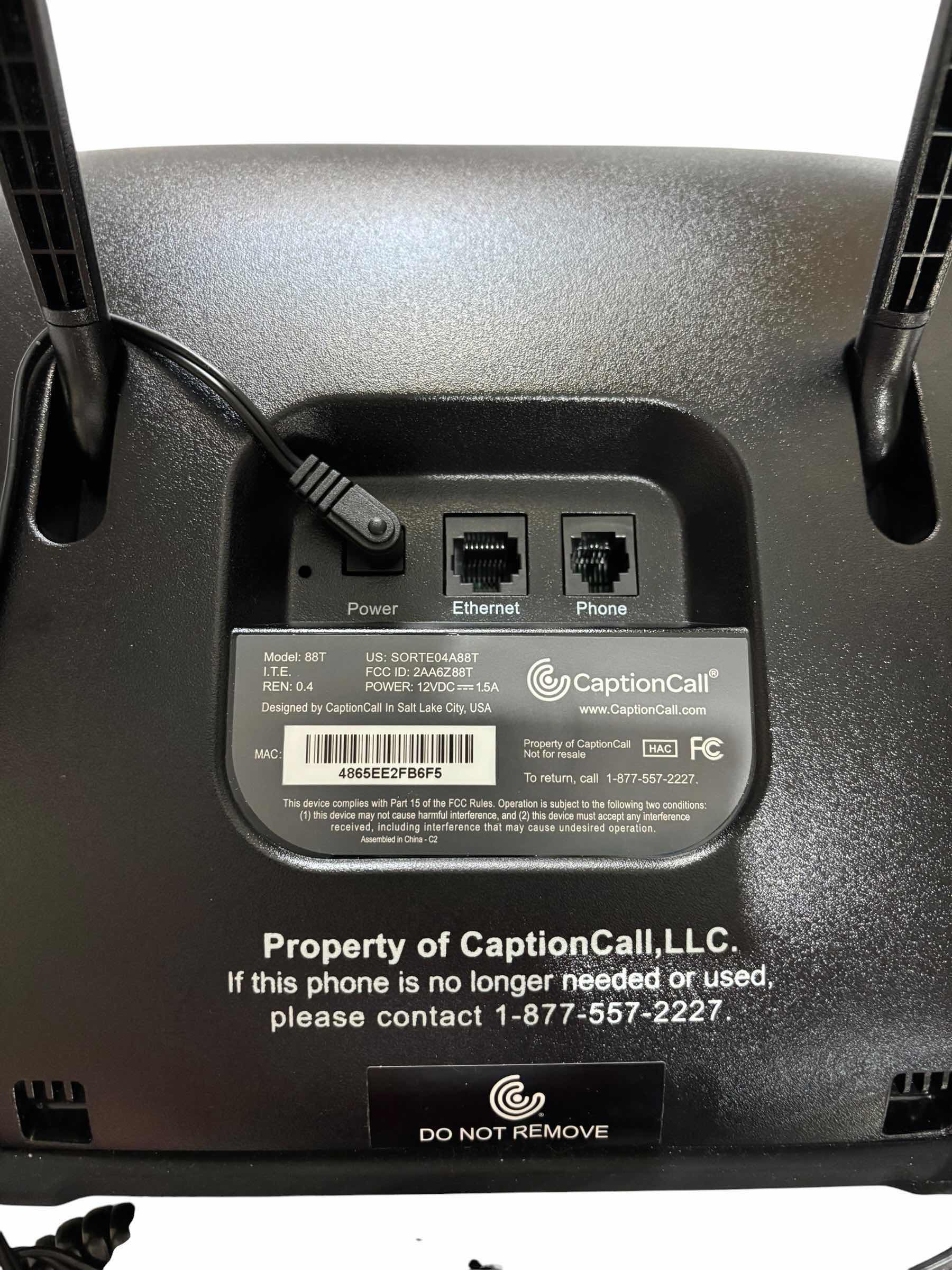 Photo 1 of CAPTIONCALL MODEL 88T CAPTION PHONE WITH USER GUIDE