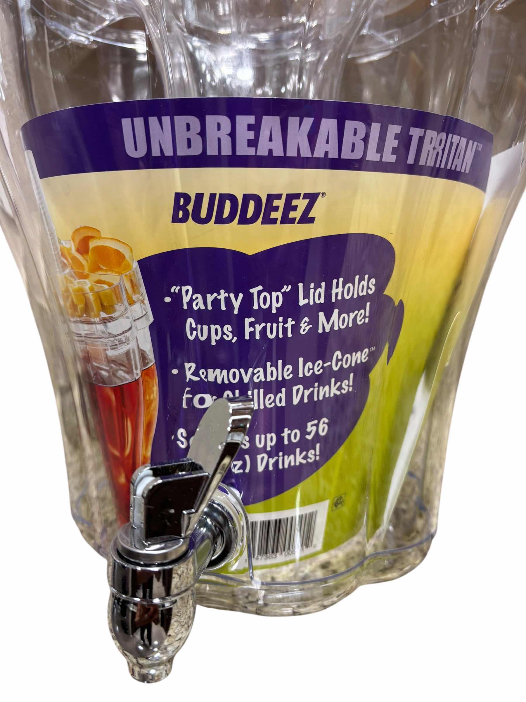 Photo 1 of BUDDEEZ PARTY TOP PLASTIC BEVERAGE DISPENSER