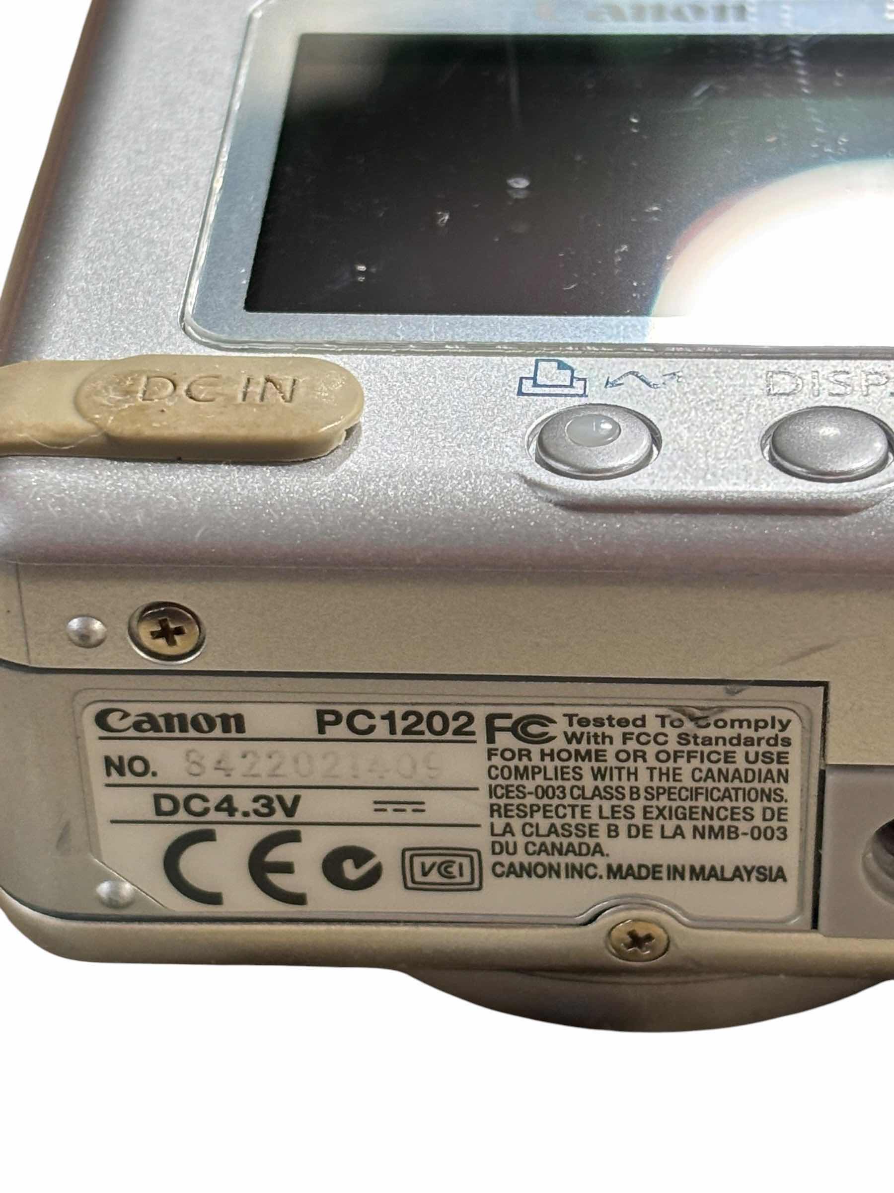 Photo 1 of CANON POWERSHOT PC1202 DIGITAL CAMERA