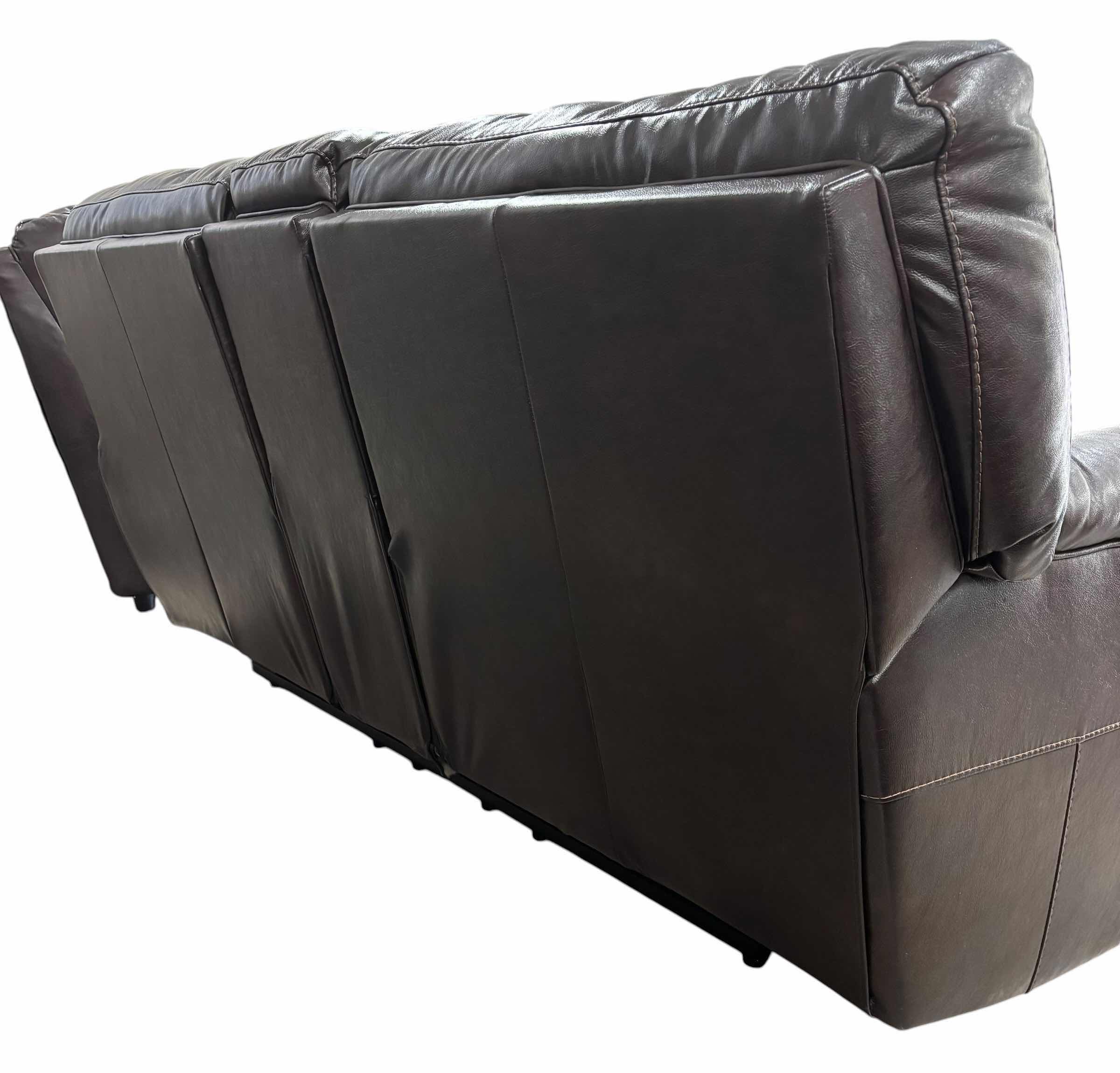 Photo 1 of SIGNATURE DESIGN BY ASHLEY BARRETSVILLE DURABLEND CHOCOLATE COUCH WITH CONSOLE 80”L $2180