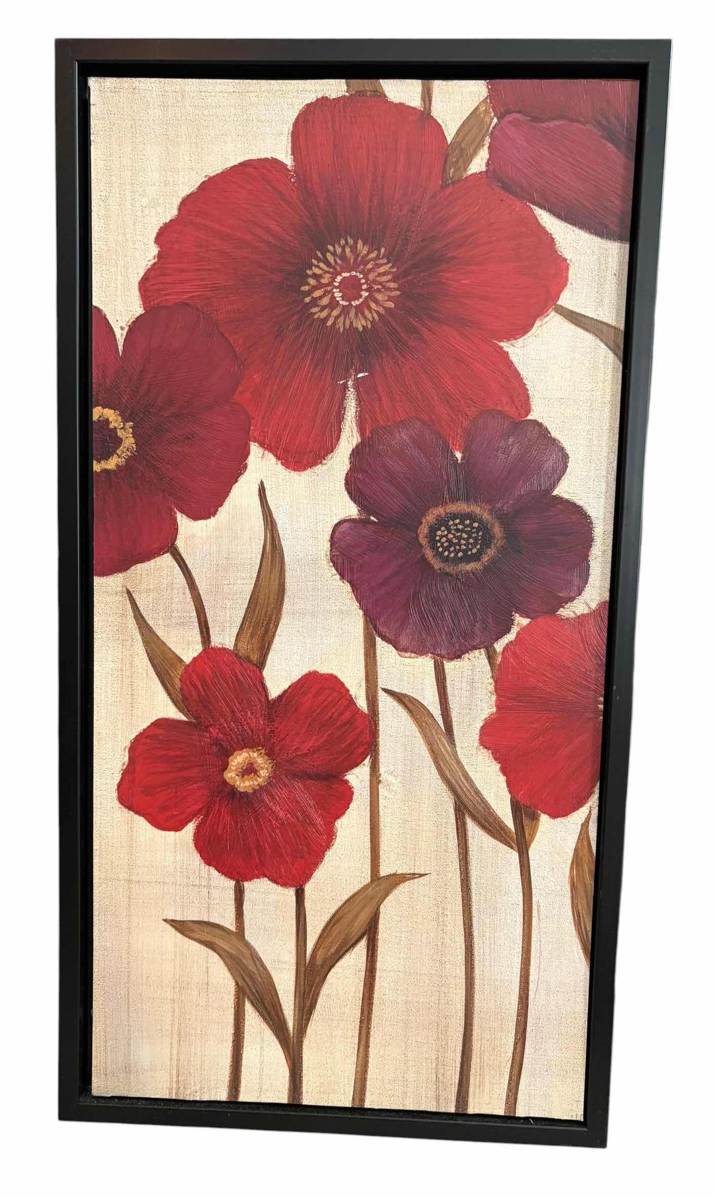 Photo 1 of 2-PCS FLOWER CANVAS AND PRINT 21.5”X18”