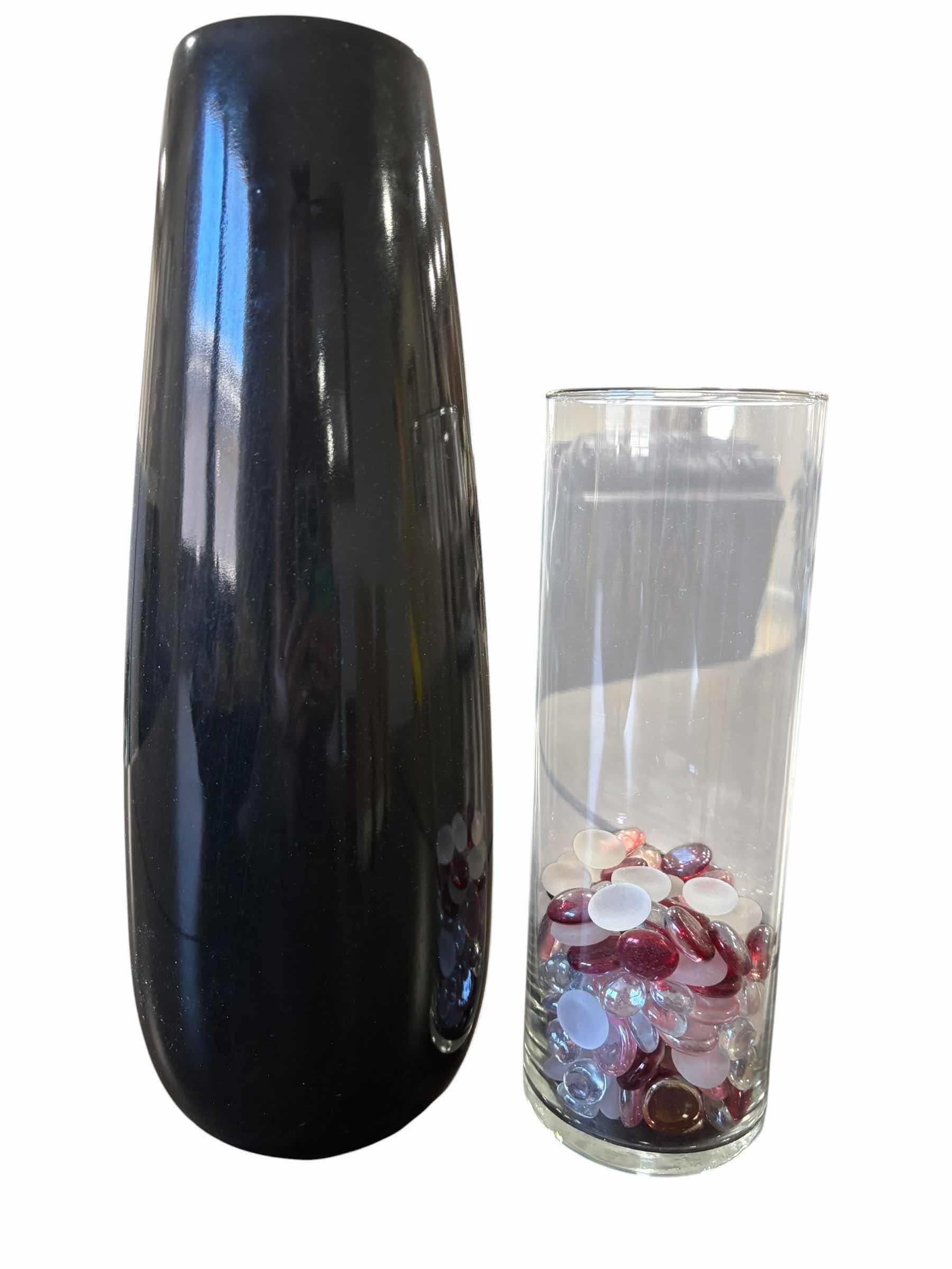 Photo 1 of HOME DECOR ITEMS & NEW CANDIED CRANBERRY CANDLE, TALLEST VASE H14”