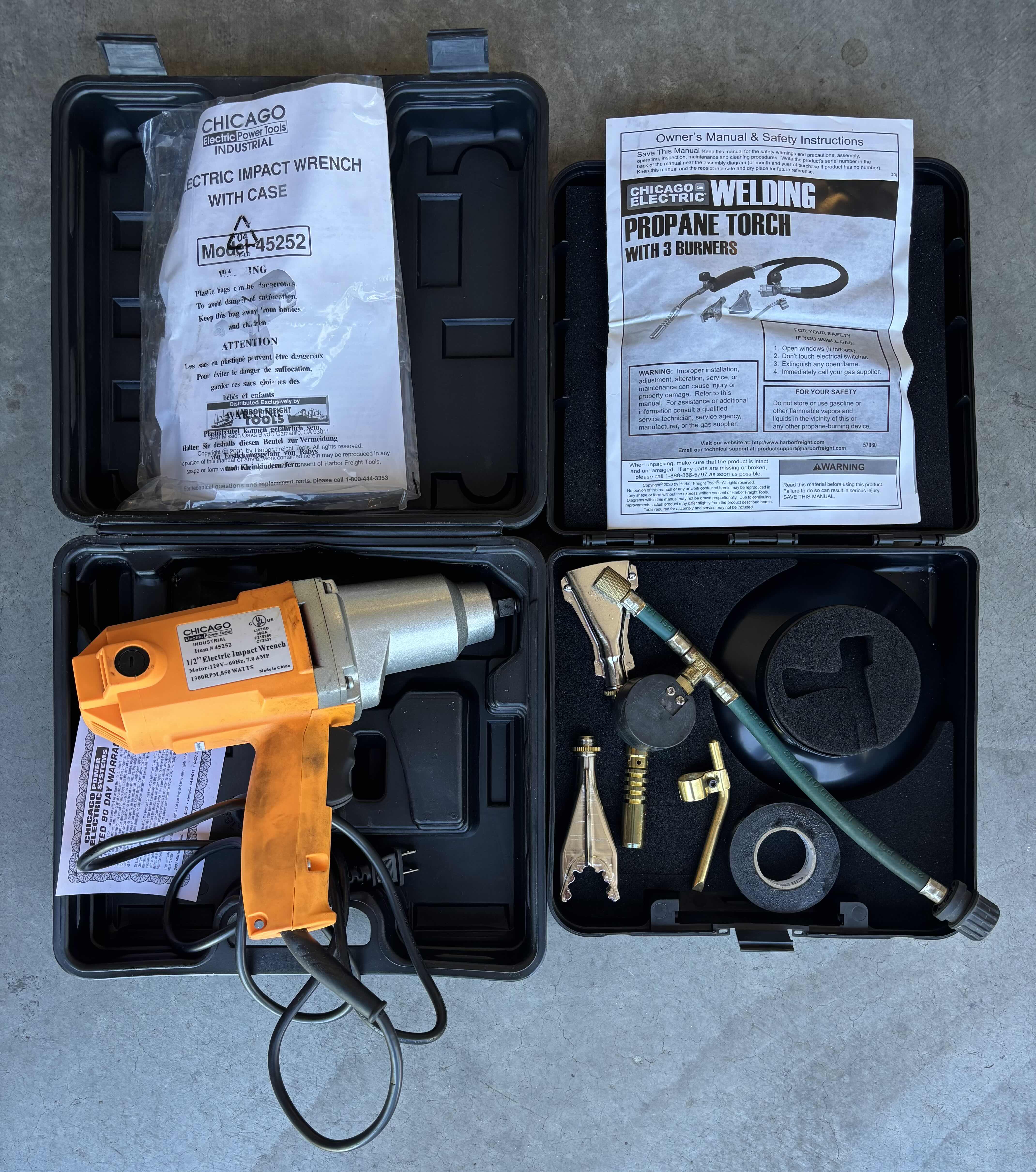 Photo 1 of CHICAGO ELECTRIC PROPANE TORCH & IMPACT WRENCH