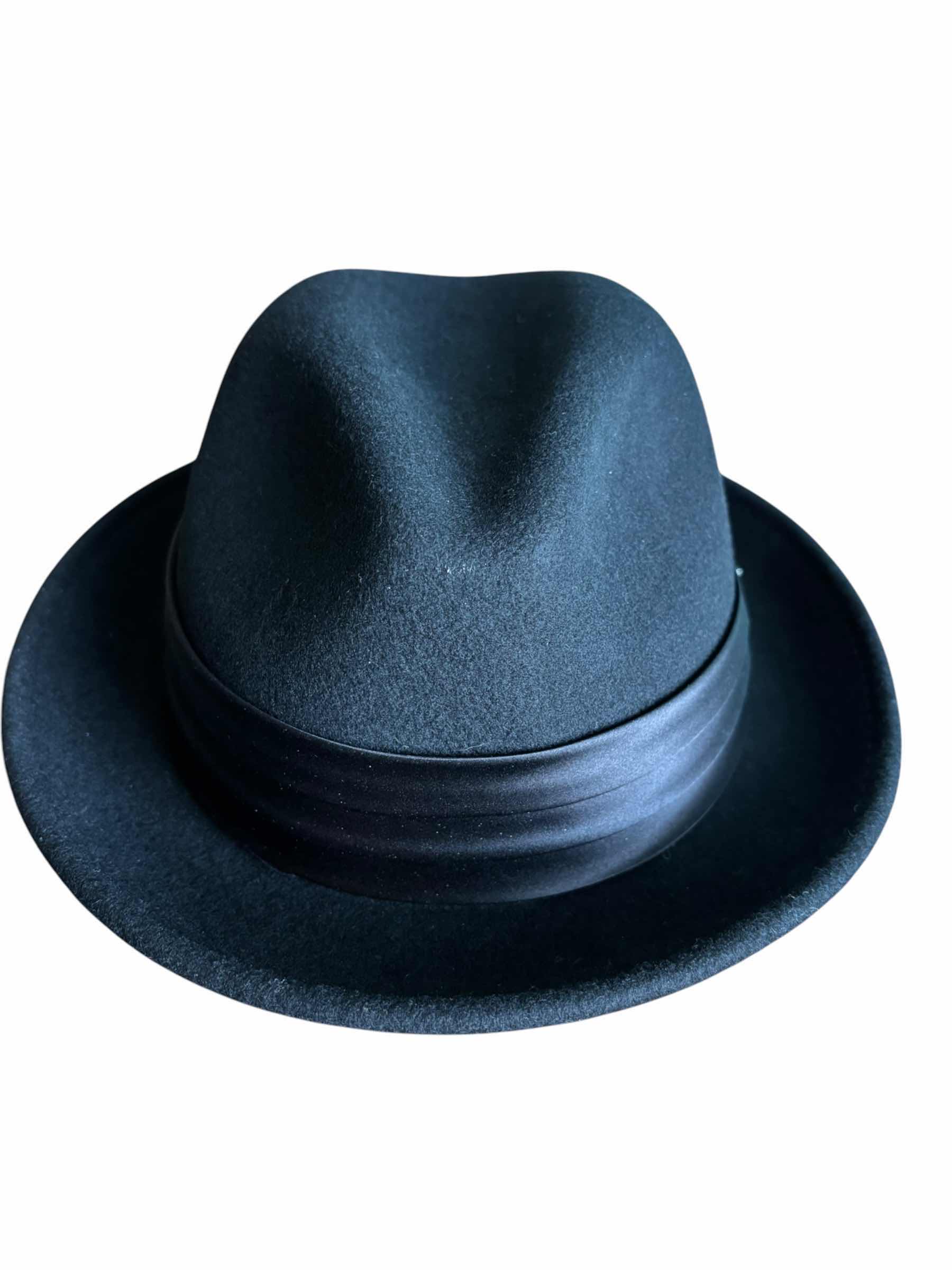 View 1 of NIB STACY ADAMS CLASSIC BLACK WOOL FEDORA HAT SIZE MEDIUM $90