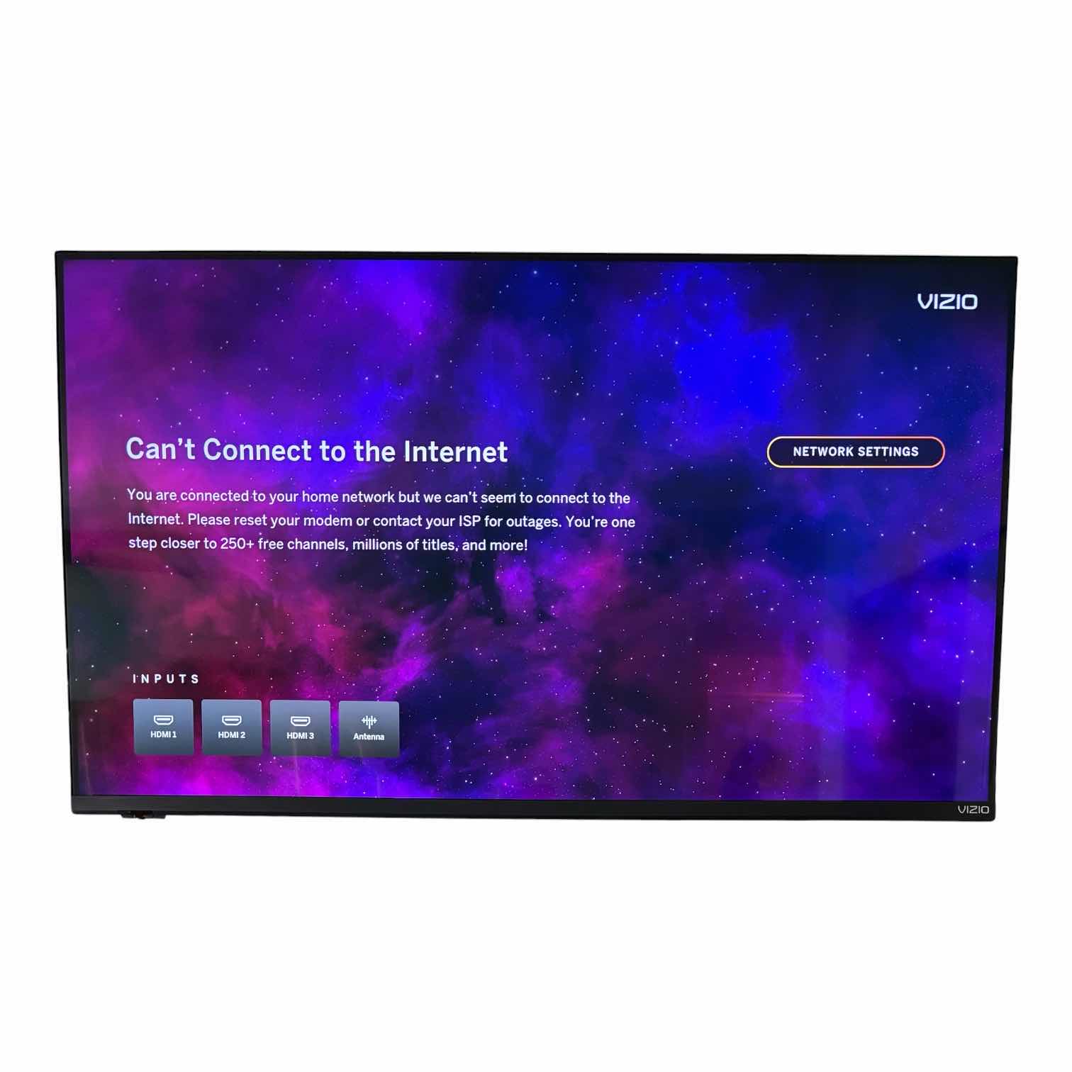 View 1 of 43” WALL MOUNTED VIZIO TV WITH REMOTE