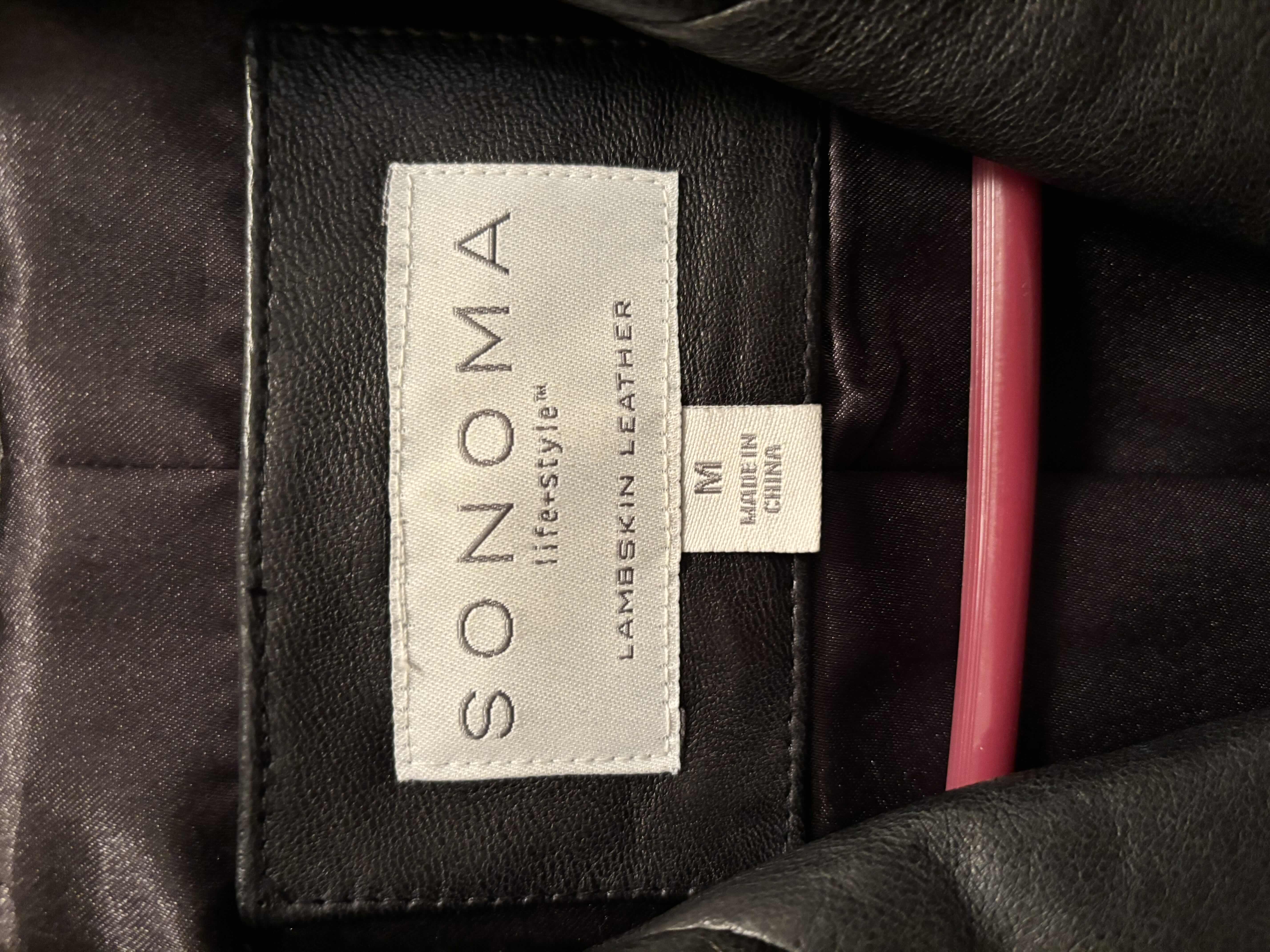View 2 of SONOMA LIFESTYLE LAMBSKIN LEATHER JACKET SIZE M