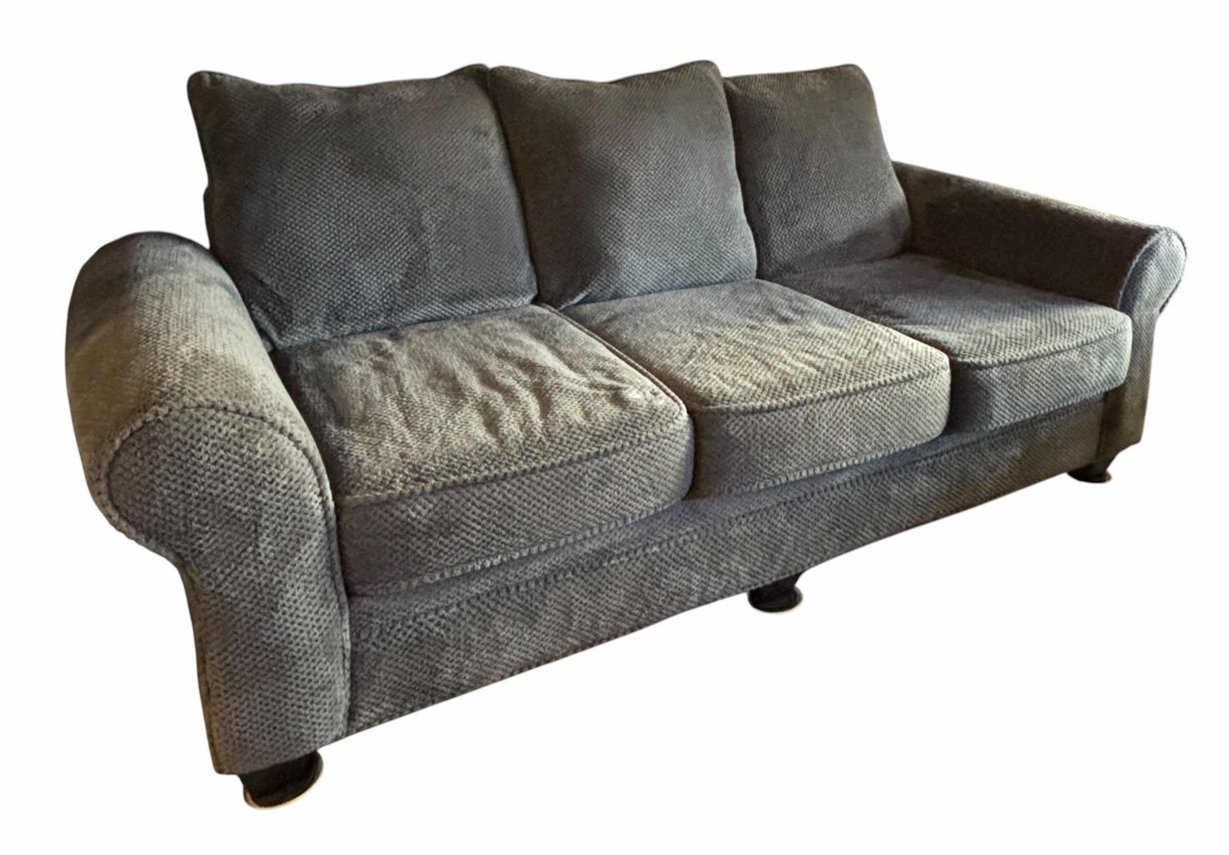 View 2 of SLATE GRAY THREE CUSHION COUCH 95”L