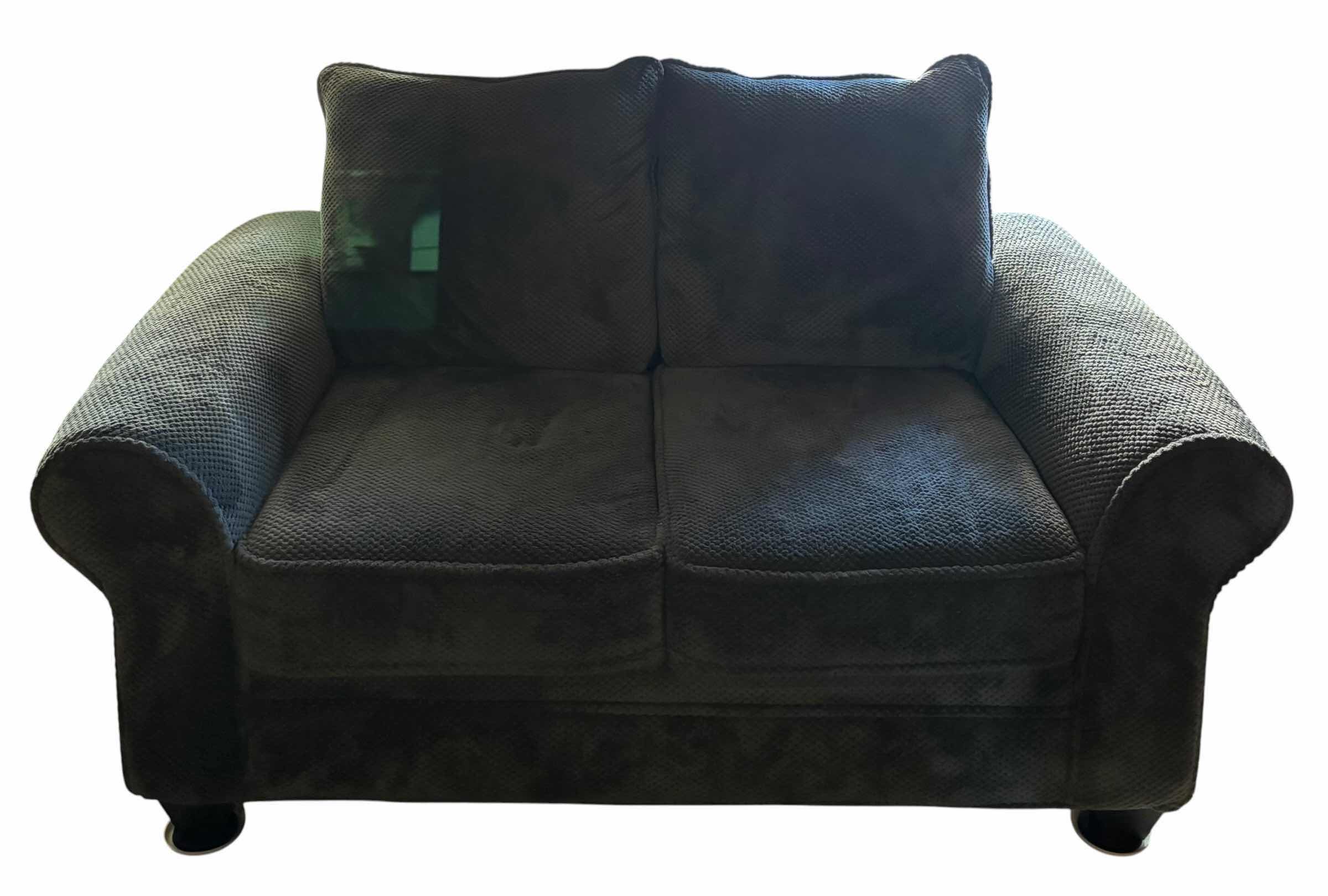 View 2 of SLATE GRAY TWO CUSHION COUCH 72”L