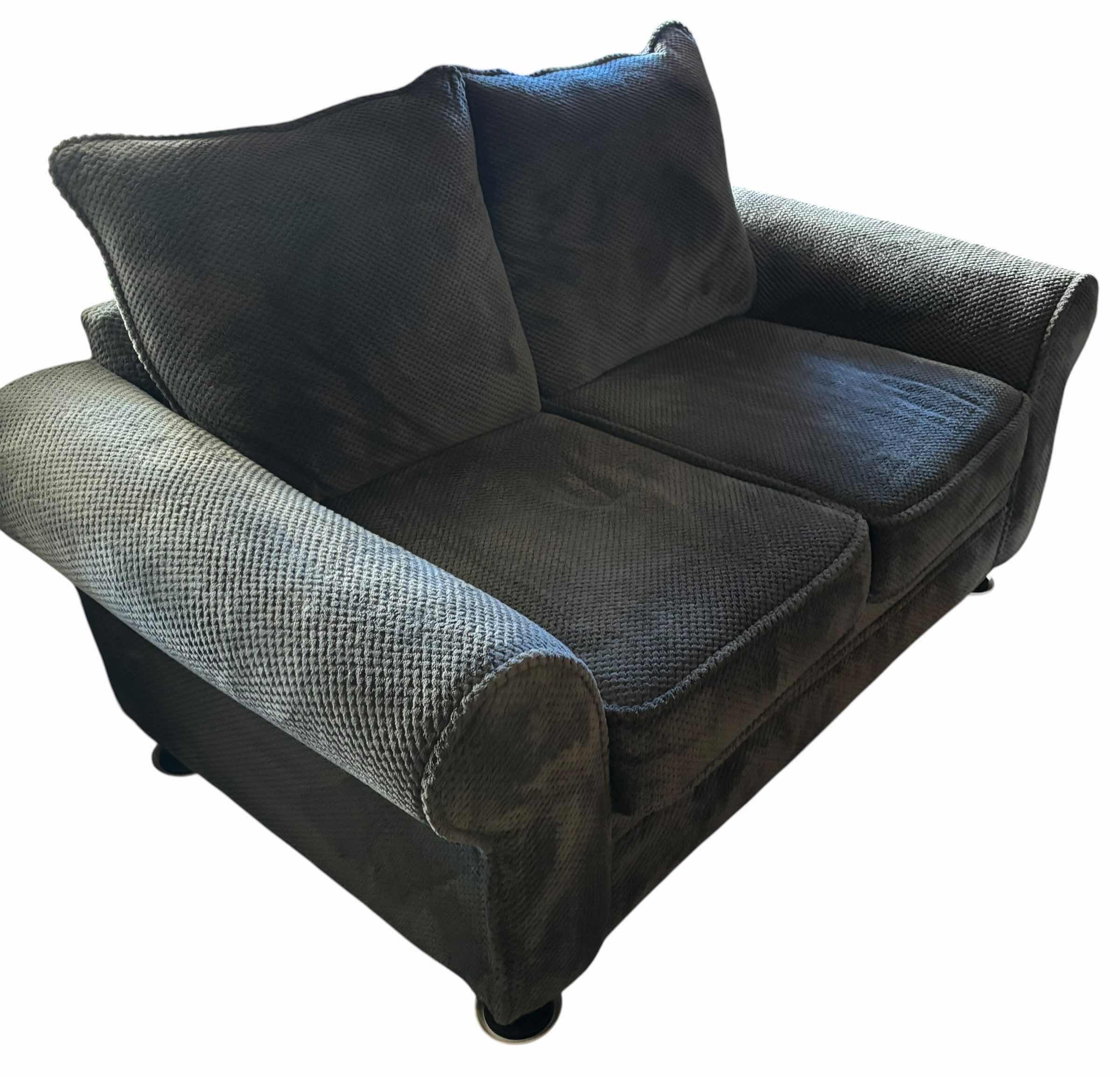 View 3 of SLATE GRAY TWO CUSHION COUCH 72”L