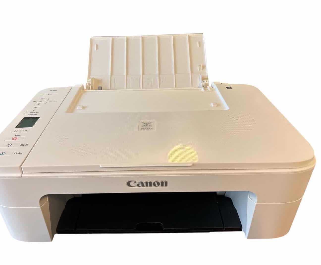 View 1 of CANON MULTIFUNCTION PRINTER – WHITE W/MANUAL & EXTRA PHOTO PAGES MODEL TS3322 $55