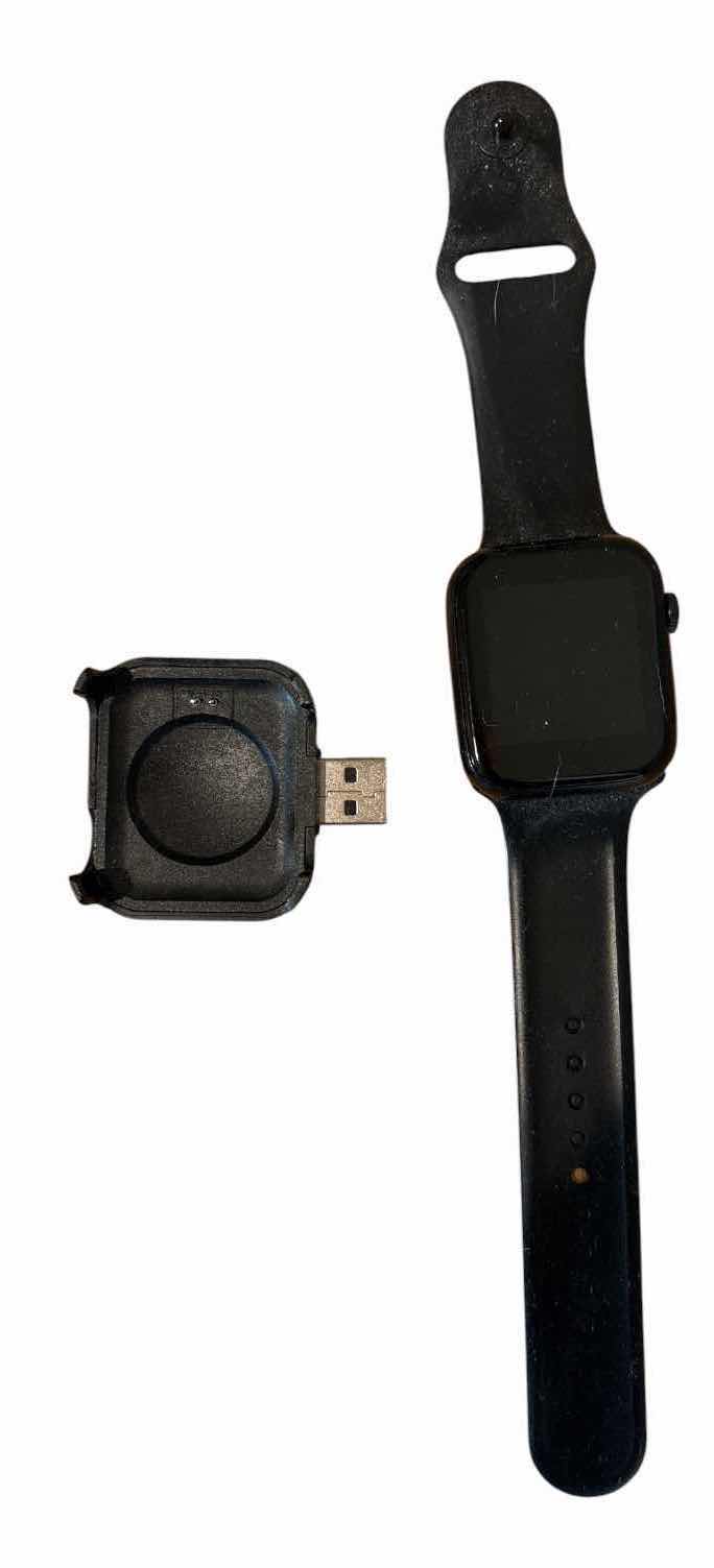 View 1 of APPLE SERIES 9 45MM BLACK SMARTWATCH WITH SILICONE BAND & USB CHARGER