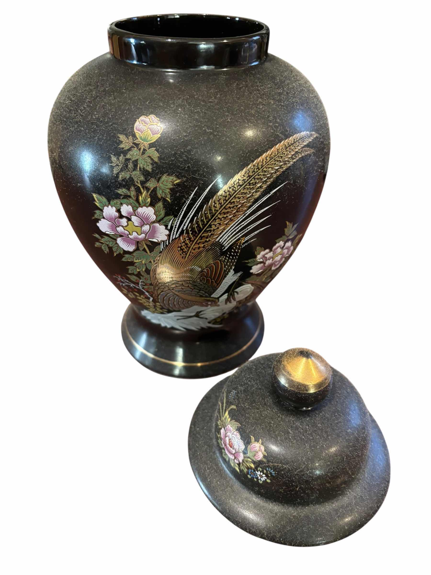 View 3 of VINTAGE 3-PIECE SET OF HAND-PAINTED JAPANESE DECORATIVE VESSELS