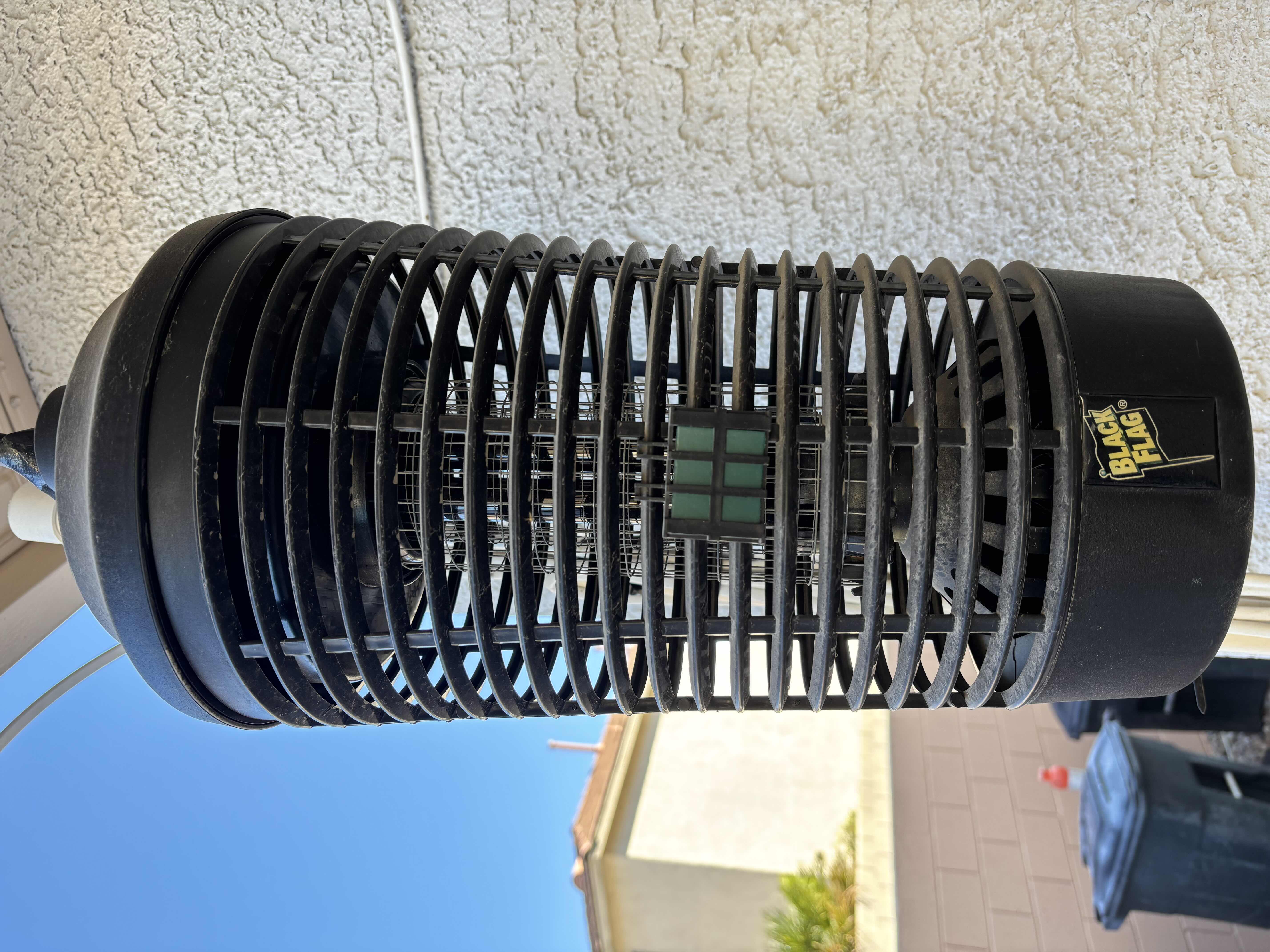View 2 of BLACK FLAG ELECTRIC OUTDOOR BUG ZAPPER ON MAKESHIFT POLE