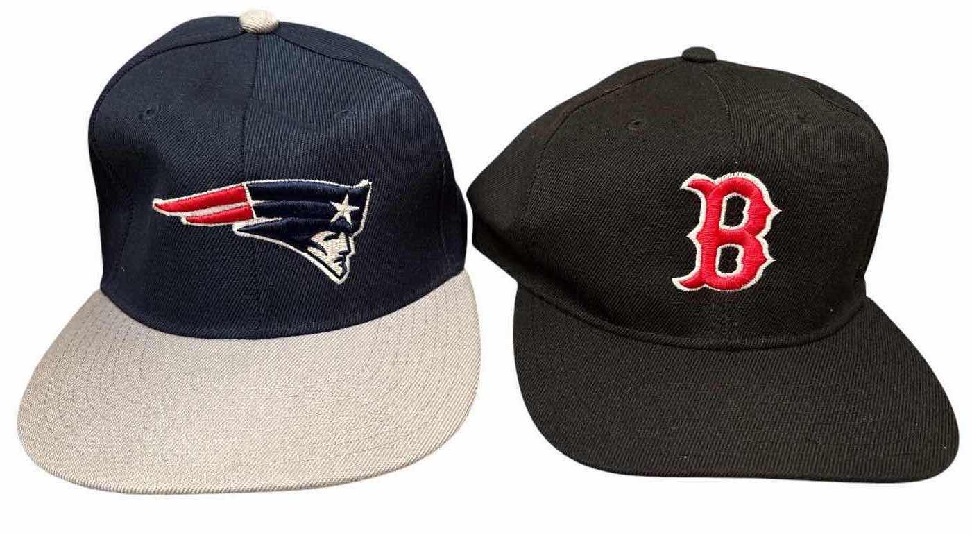 View 2 of 4-PCS BASEBALL CAPS – NEW ENGLAND PATRIOTS, BOSTON RED SOX, CONAM & HD SUPPLY