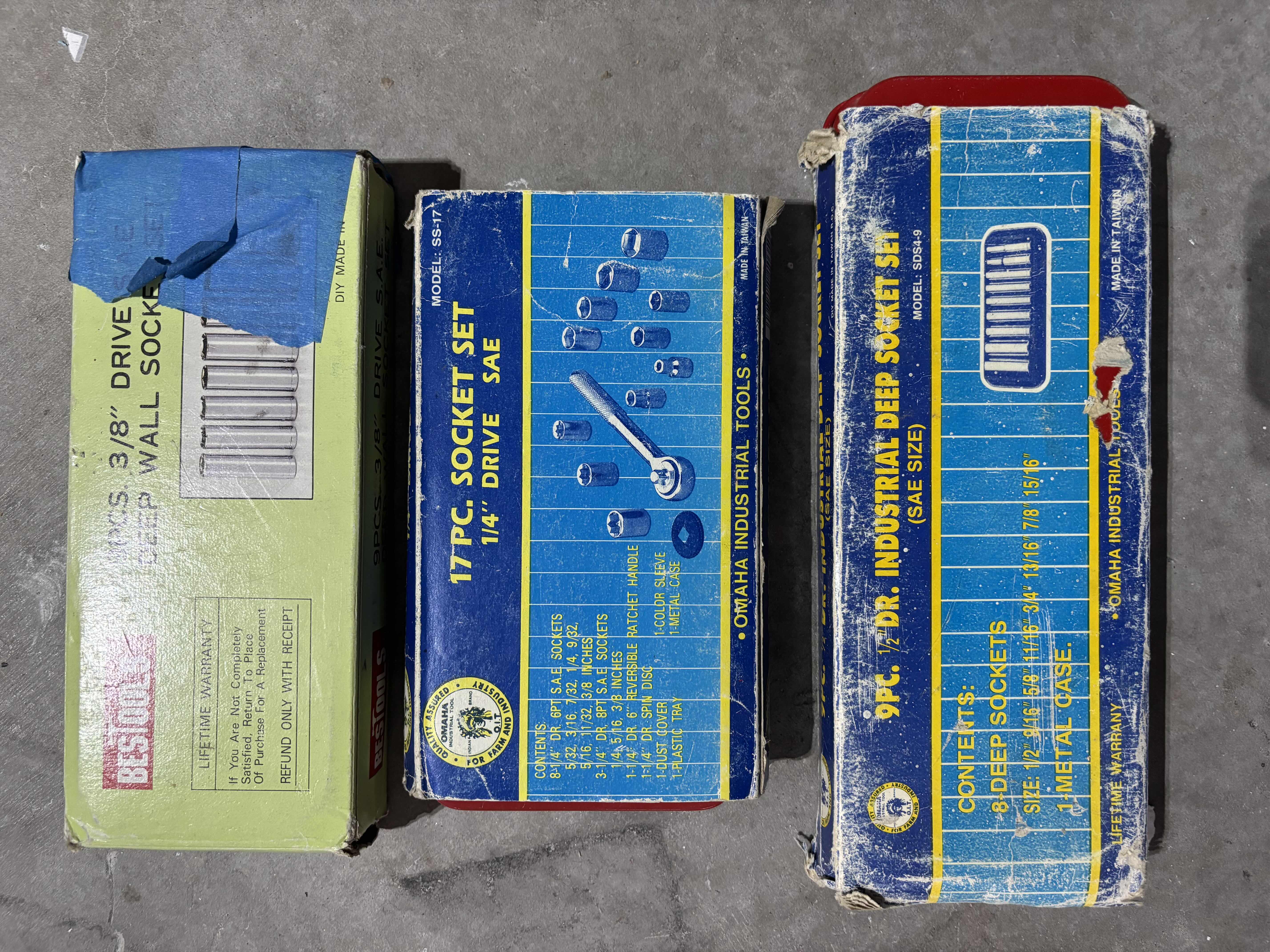 View 1 of THREE SOCKET SETS IN ORIGINAL BOXES