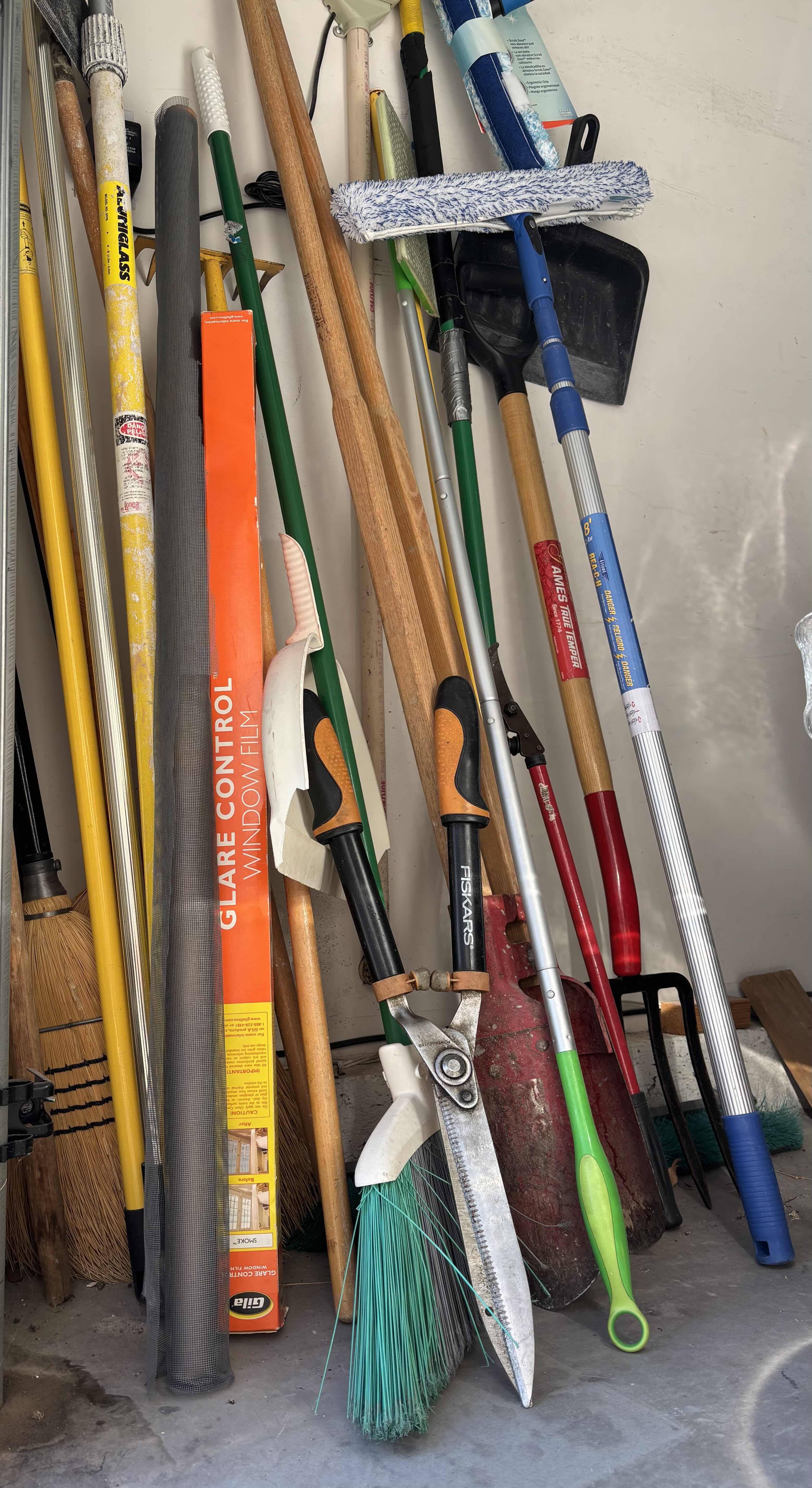 View 1 of BROOMS, YARD TOOLS & MORE