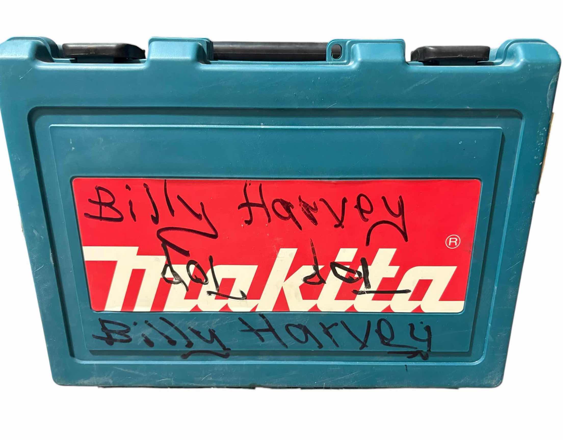 View 1 of MAKITA TEAL HARD PLASTIC POWER TOOL CARRYING CASE – BLACK HANDLE & LATCHES