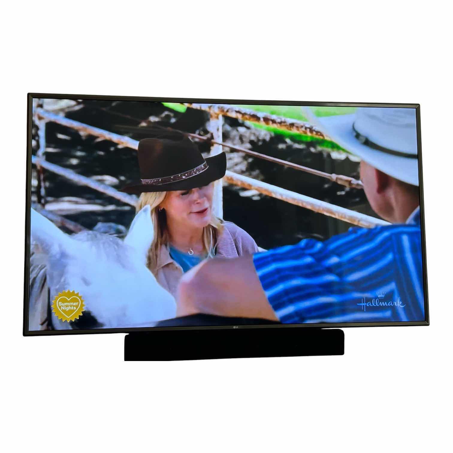 Photo 1 of 75" LG SLIM BEZEL WALL MOUNT TV W SOUND BAR