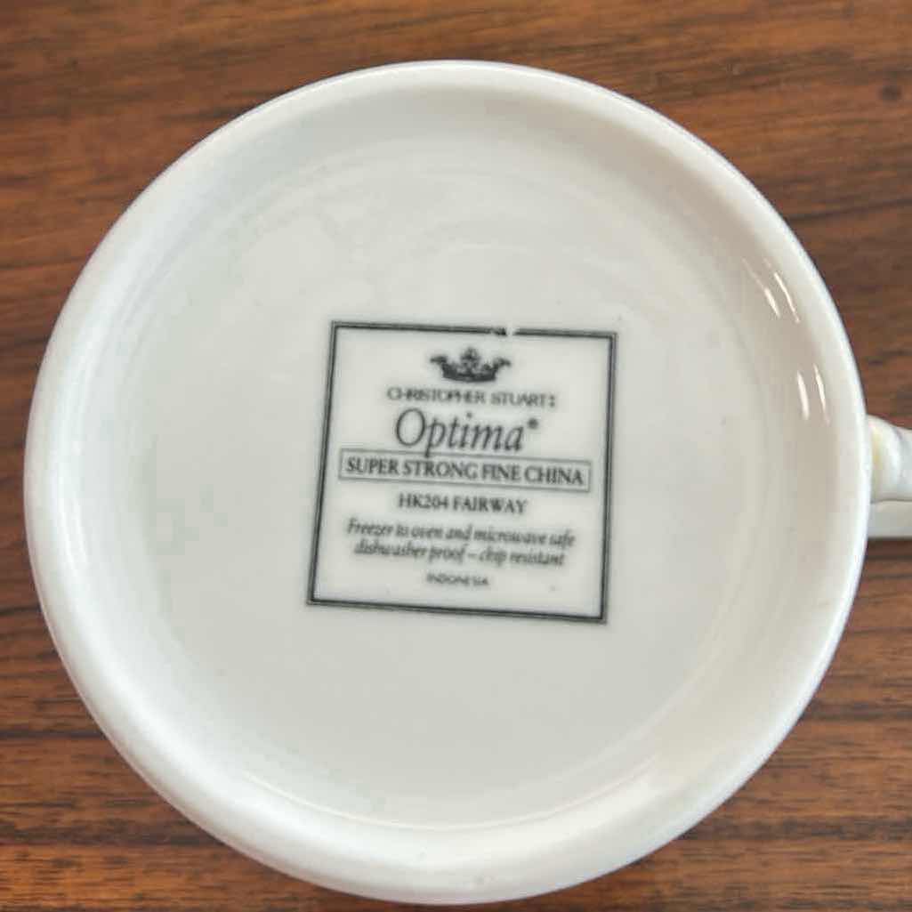 Photo 1 of 12-CHRISTOPHER STUART RETIRED "FAIRWAY" CUP / SAUCER  W CASE