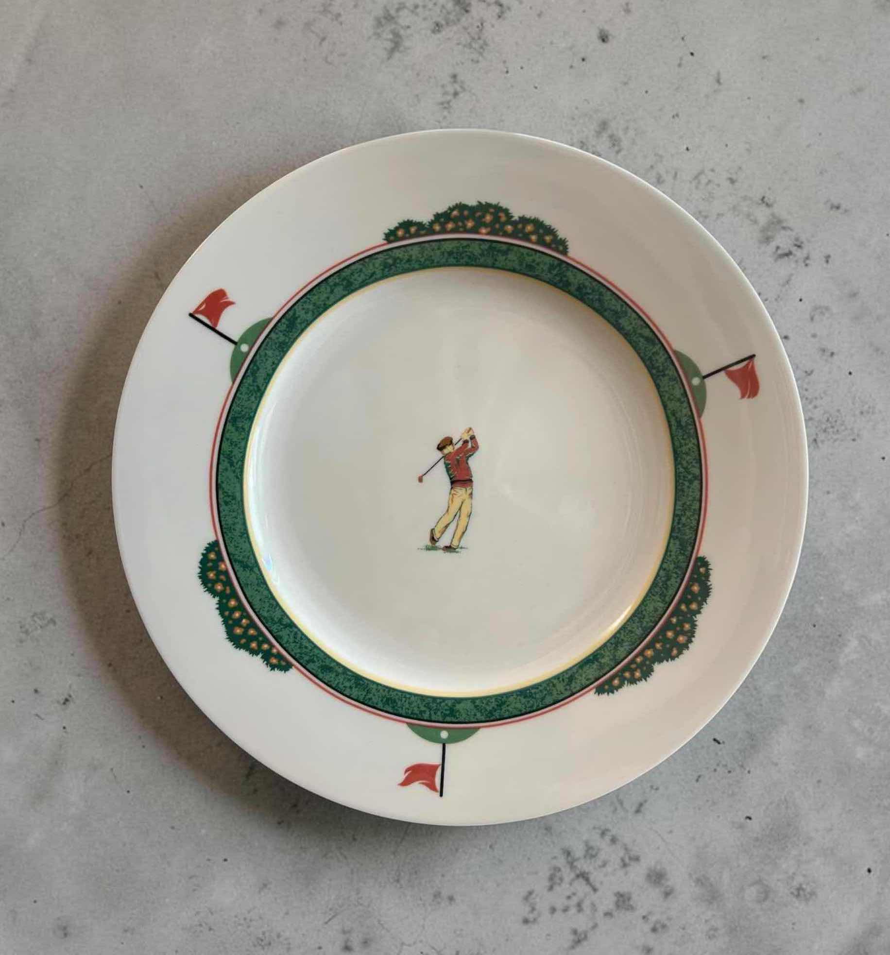 Photo 1 of 6- CHRISTOPHER STUART RETIRED "FAIRWAY" SALAD PLATES  8" $100