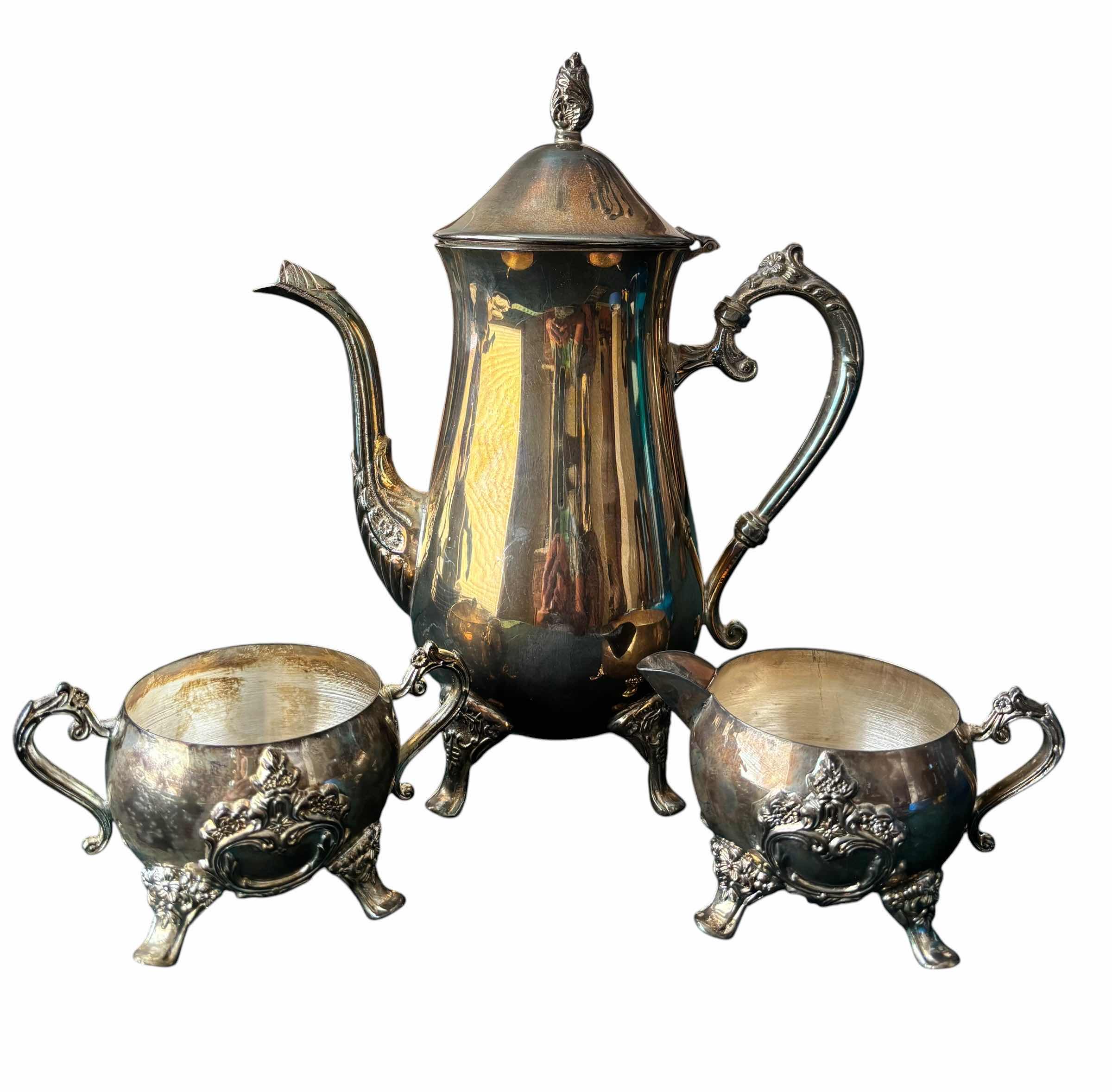 Photo 1 of VINTAGE ORNATE TEA SET (3 PIECE)