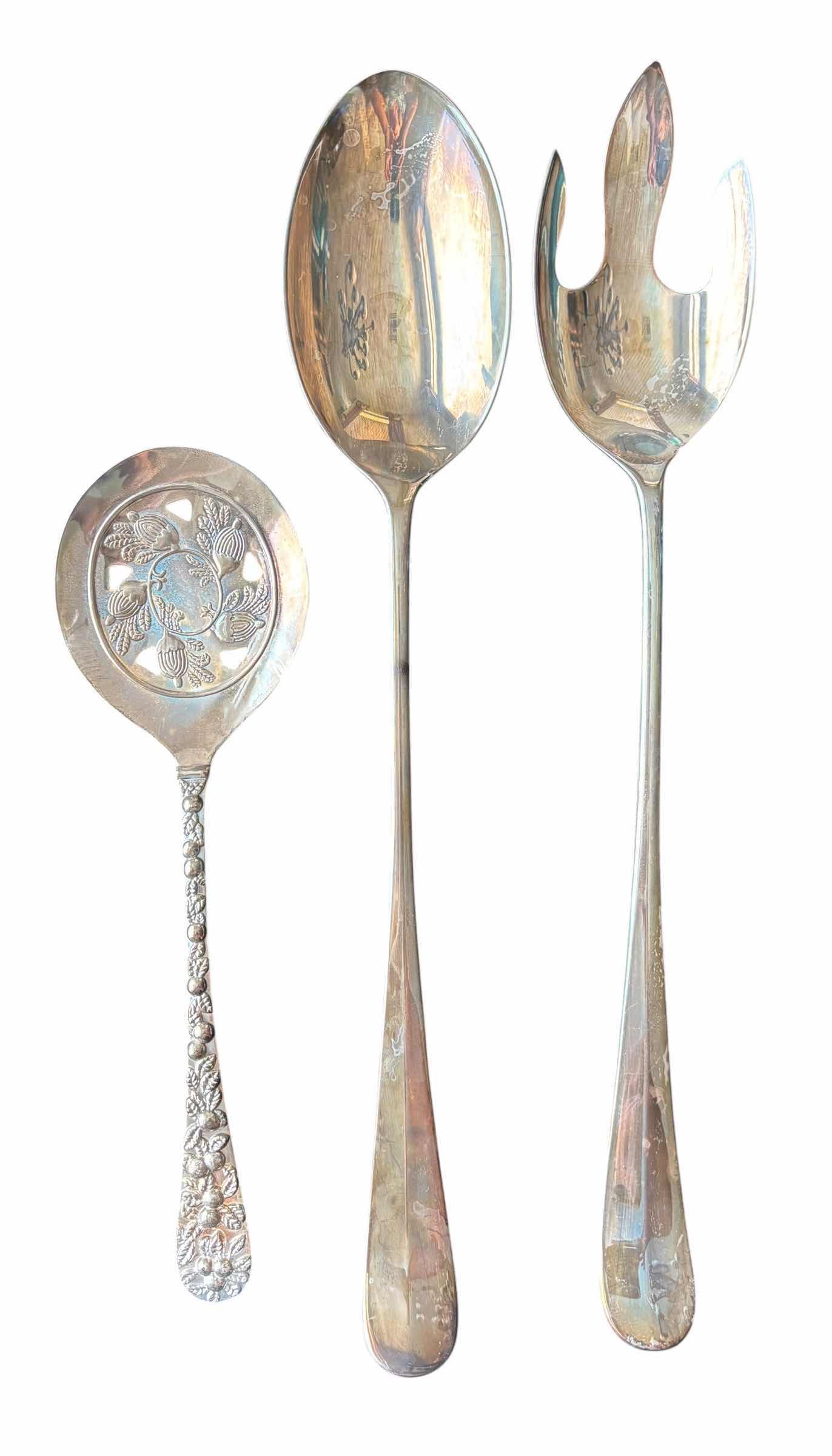 Photo 1 of VINTAGE SILVER PLATED SERVING UTENSILS (3)