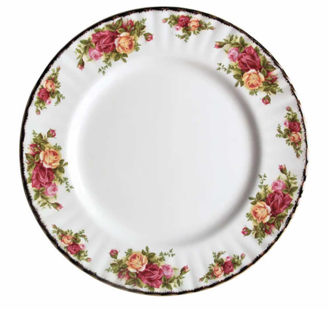 Photo 1 of 10- ROYAL ALBERT " OLD COUNTRY ROSES" SALAD & DINNER PLATES W BONE CHINA ICONIC PINK YELLOW ROSE