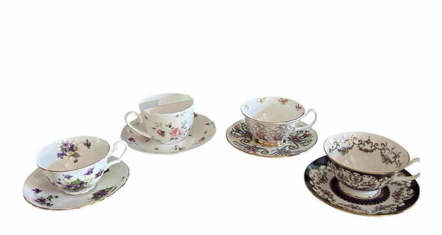 Photo 1 of 4- FINE PORCELAIN TEACUPS / SAUCER