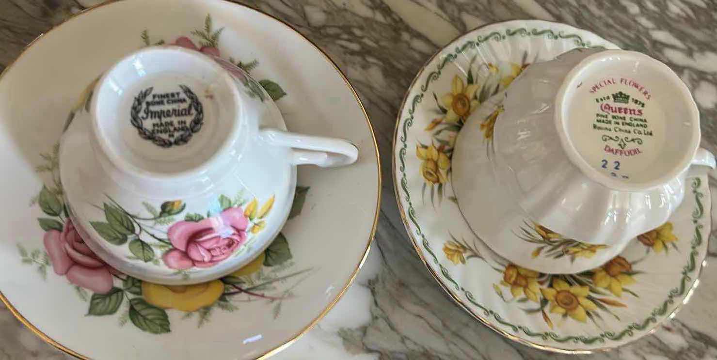 Photo 1 of 4- PORCELAIN TEACUPS / SAUCER