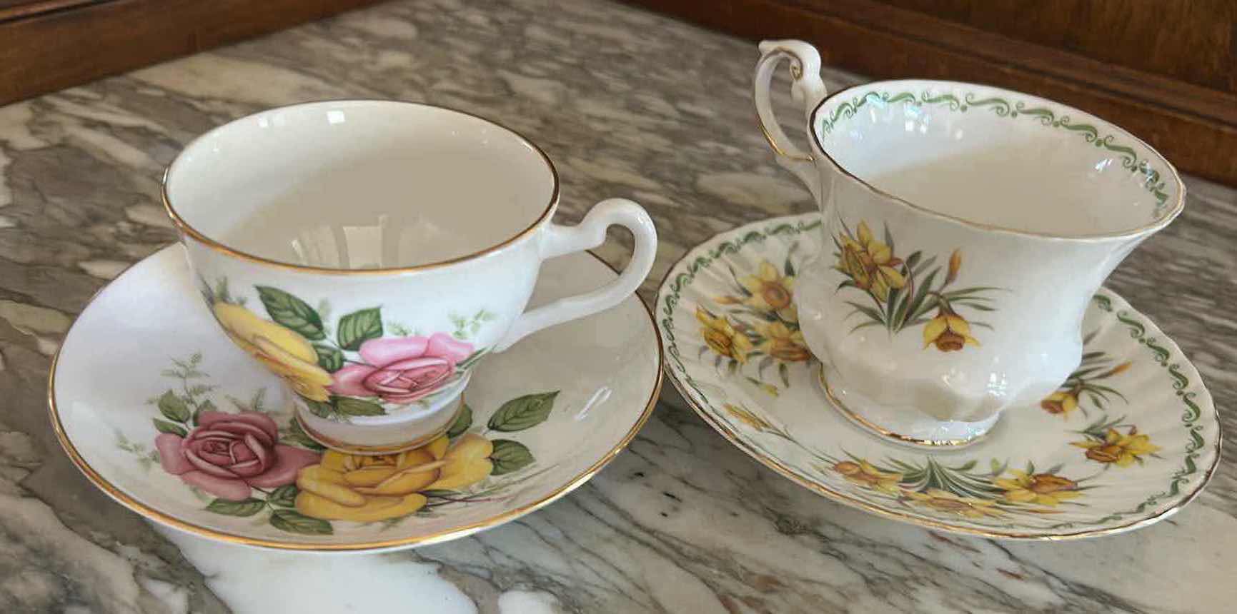 Photo 1 of 4- PORCELAIN TEACUPS / SAUCER