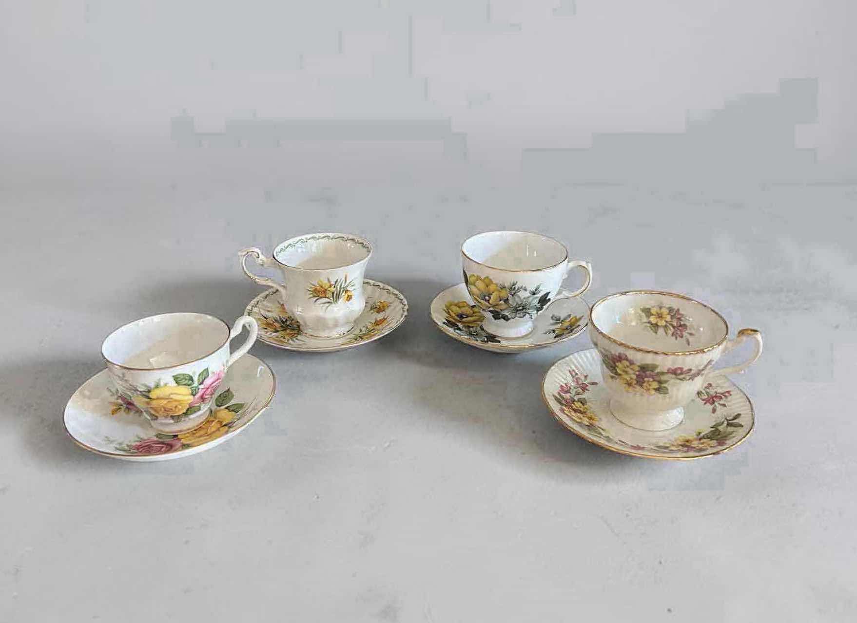 Photo 1 of 4- PORCELAIN TEACUPS / SAUCER