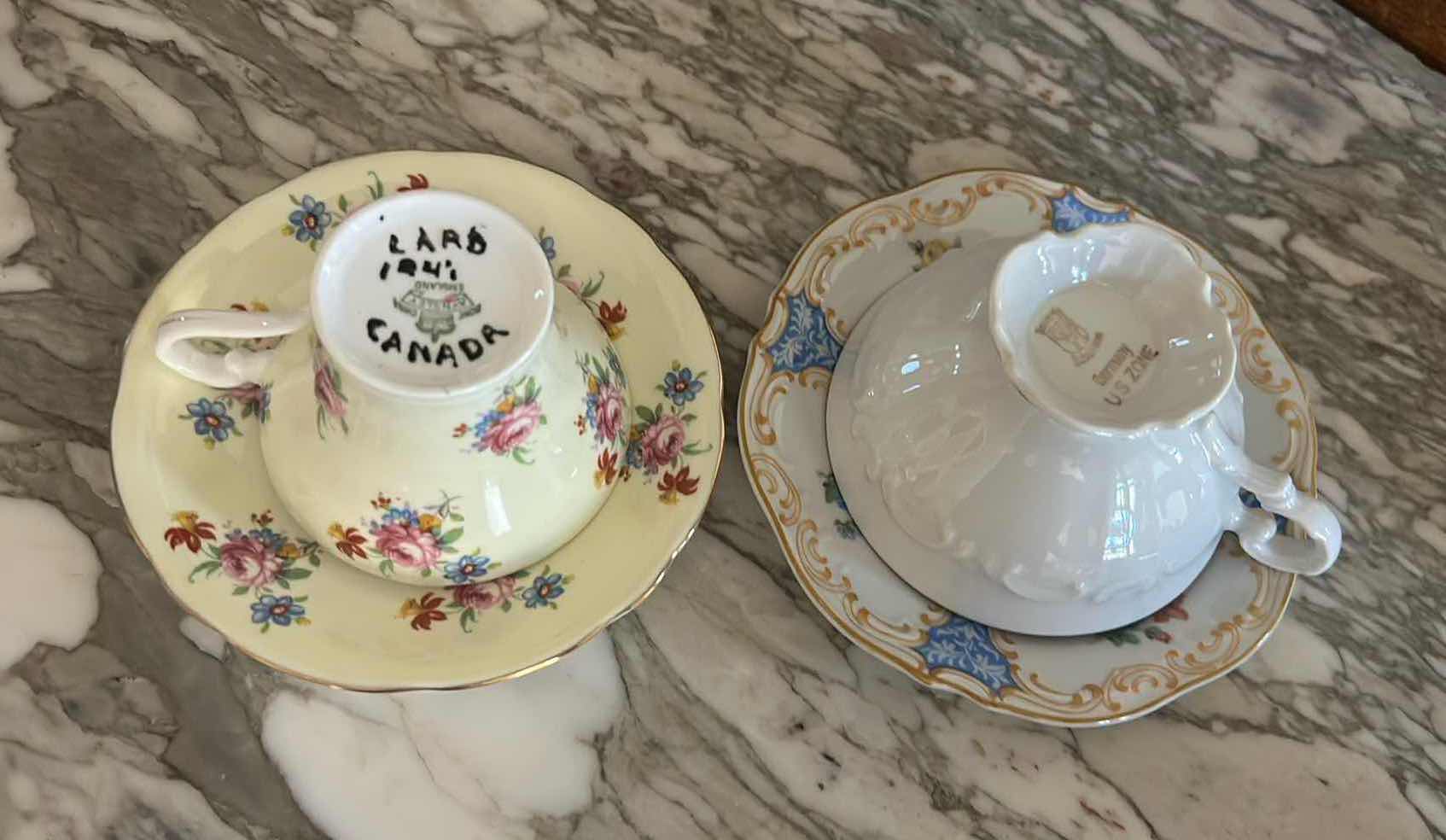 Photo 1 of 4- FINE PORCELAIN TEACUPS / SAUCER