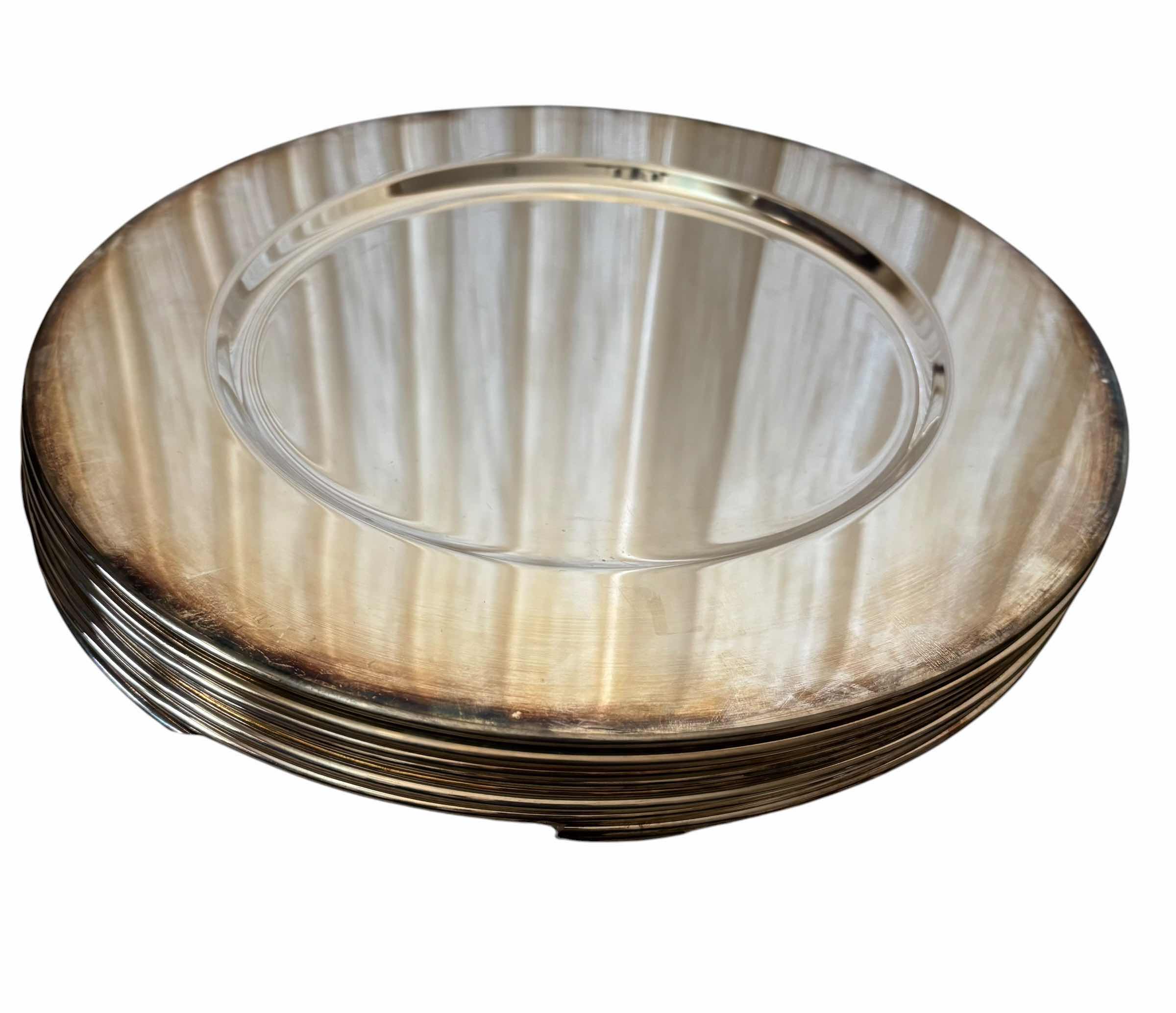 Photo 1 of SILVER PLATED CHARGER PLATES (11)