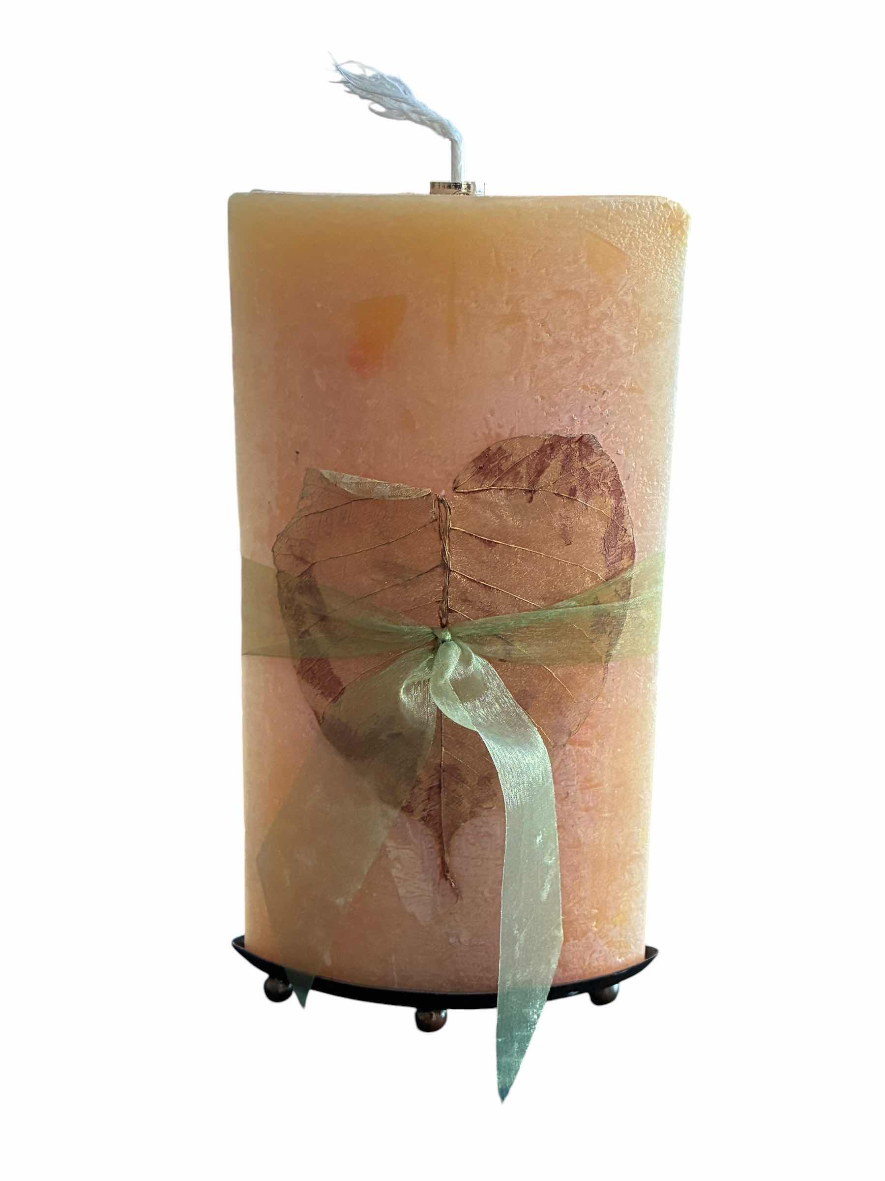 Photo 1 of AUTUMN LEAF DECORATIVE TABLETOP CANDLE 12“