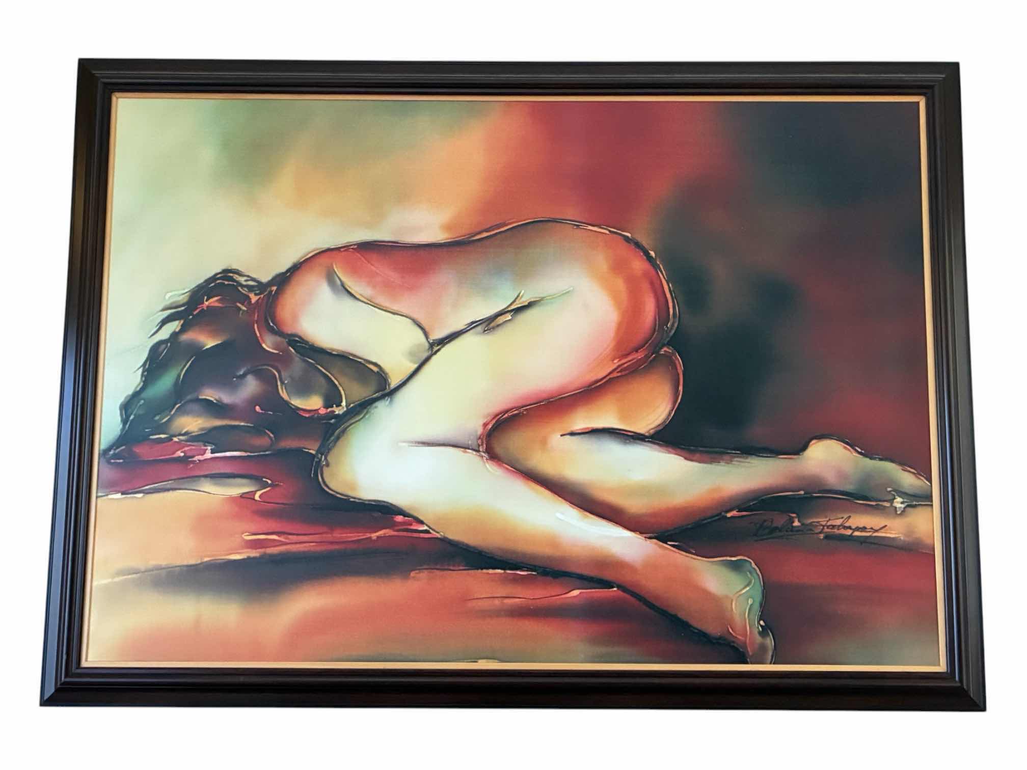 Photo 1 of ABSTRACT WOMAN FRAMED CANVAS ARTWORK SIGNED BY BELINDA TAHAPARY 77“ X 55“ $860