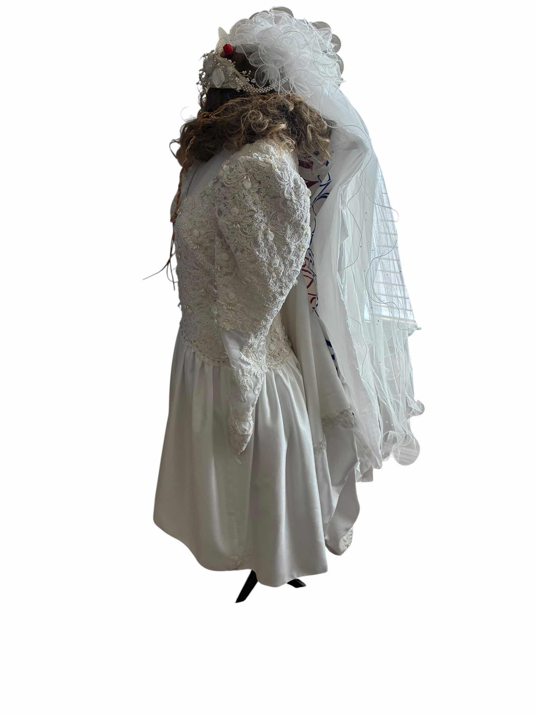 Photo 1 of HAND MADE WEDDING DRESS SIZE 6/8 & JEANINE HEELS WOMEN’S SIZE 7.5M W MANNEQUIN/DRESS STAND