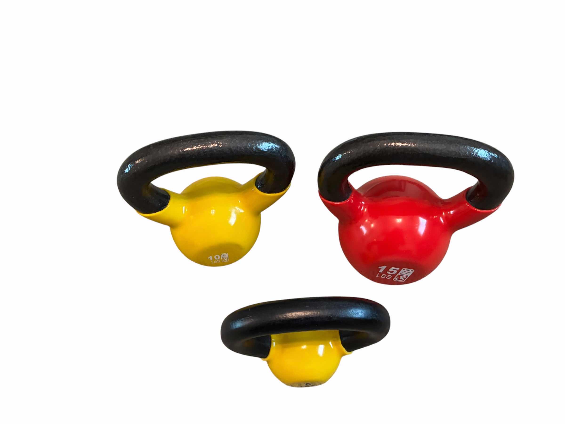 Photo 1 of GO FIT 5LB, 10 LB, 15 LB KETTLE DUMBBELL SET