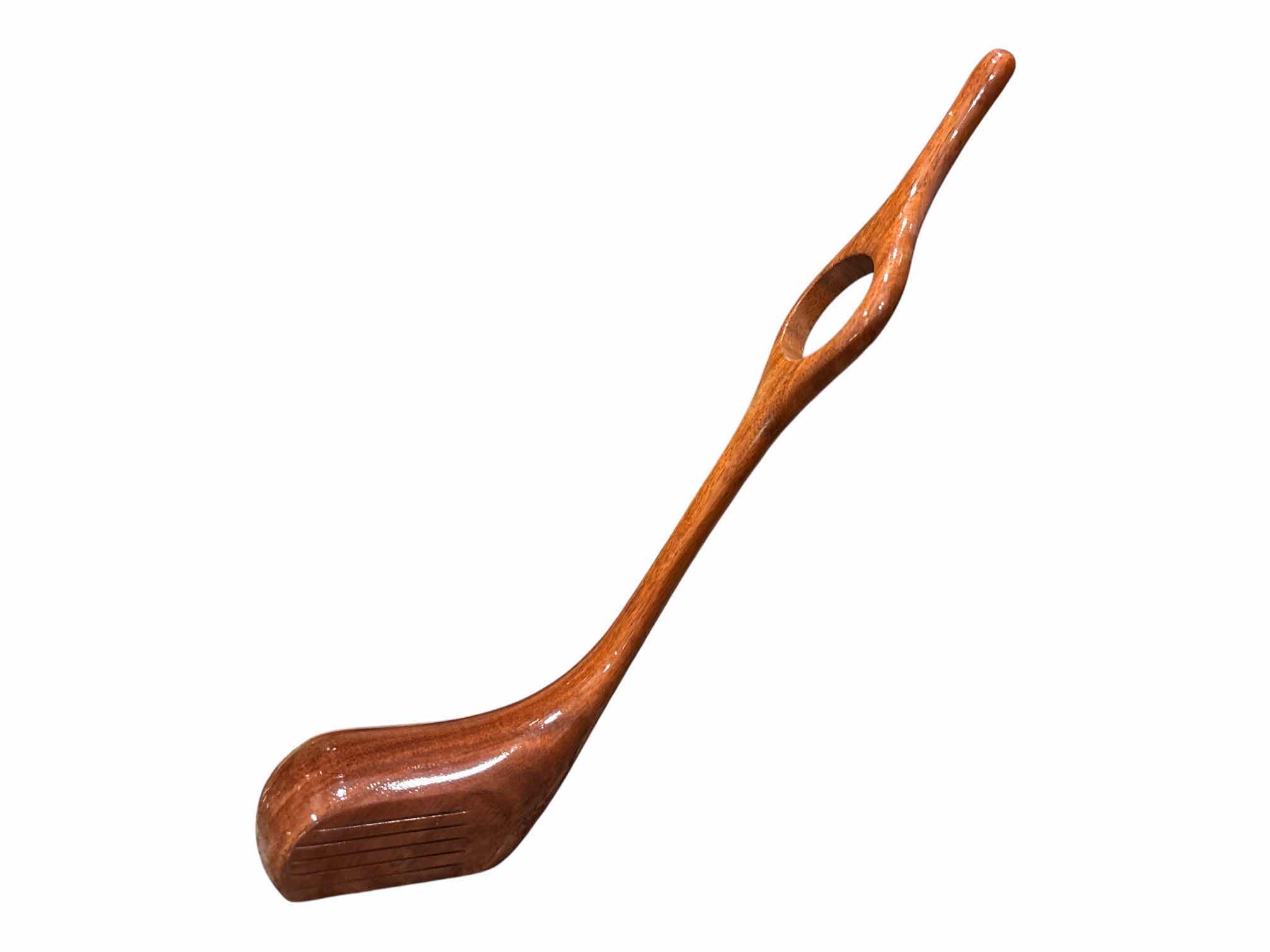 Photo 1 of SOLID WOOD GOLF CLUB WINE BOTTLE HOLDER/STAND $50