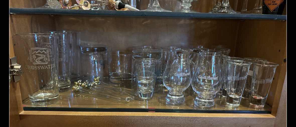 Photo 1 of GLASS WARE- CONTENTS OF CABINET