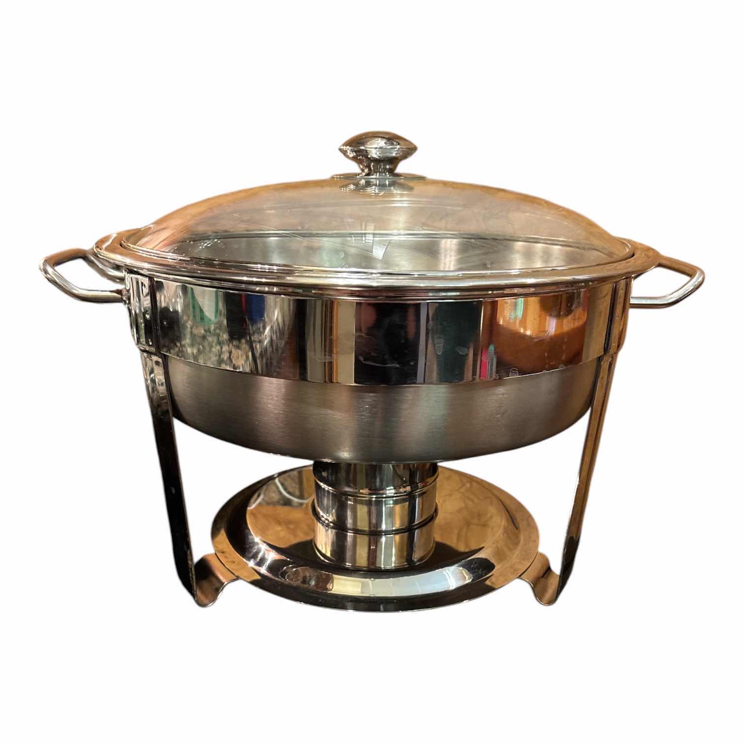 Photo 1 of 5 QT ROUND CHAFING DISH BUFFET STAINLESS STEEL SET W GLASS LID $175