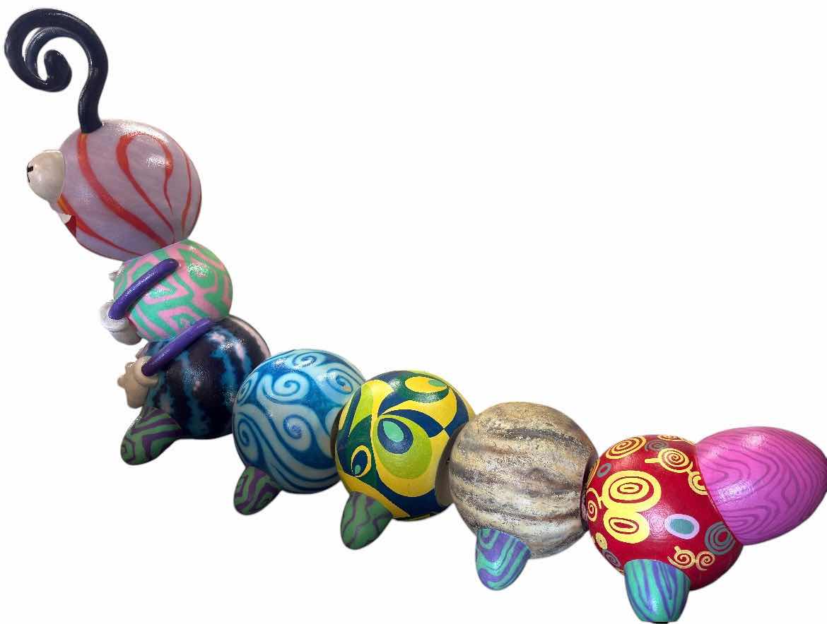 Photo 1 of FUNKY PSYCHEDELIC GINORMOUS 14’ FOAM CATERPILLAR SCULPTURE 175” X 35” H107” (READ NOTES)