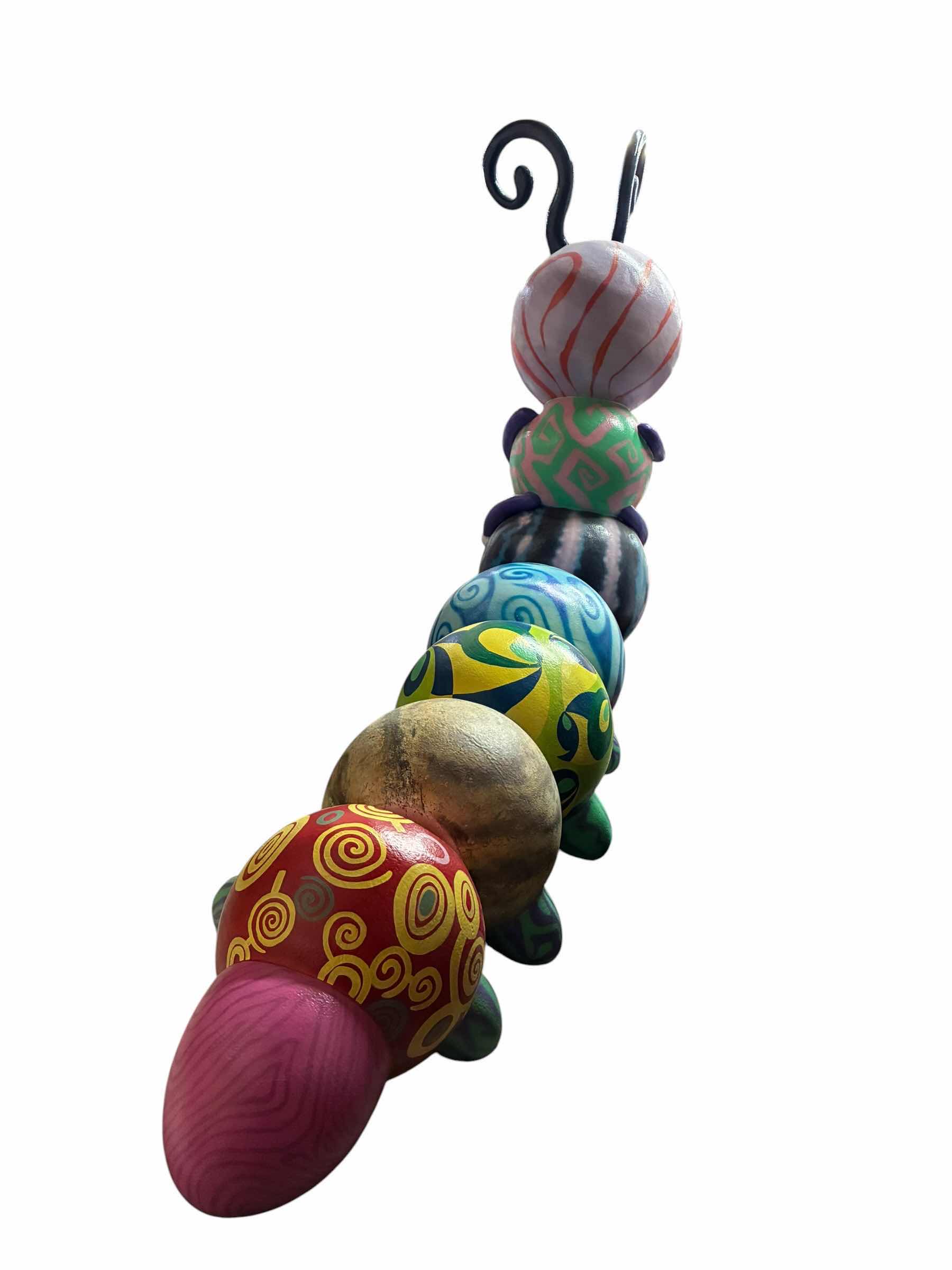 Photo 1 of FUNKY PSYCHEDELIC GINORMOUS 14’ FOAM CATERPILLAR SCULPTURE 175” X 35” H107” (READ NOTES)