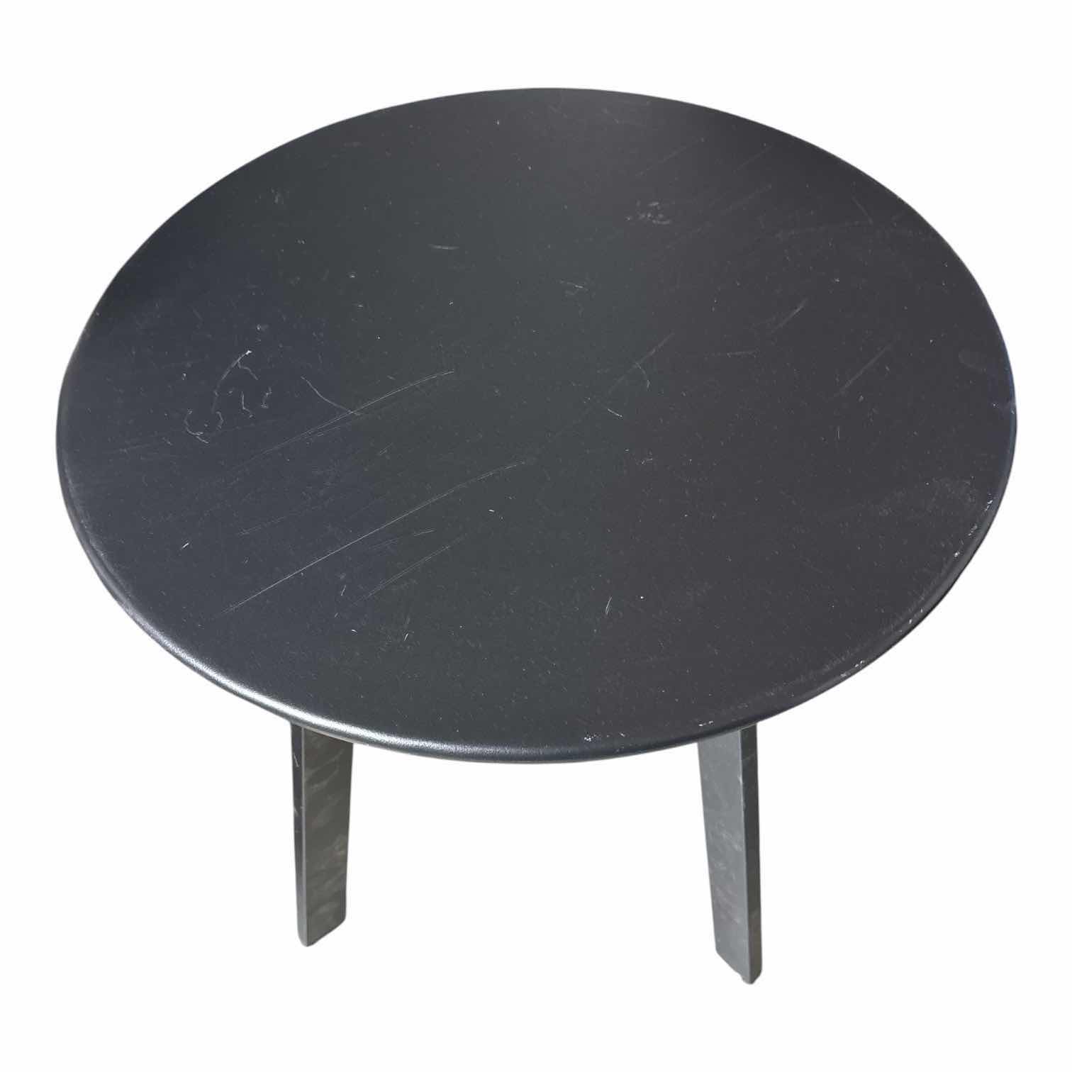 Photo 1 of METAL ROUND 18” ACCENT TABLE, BLACK