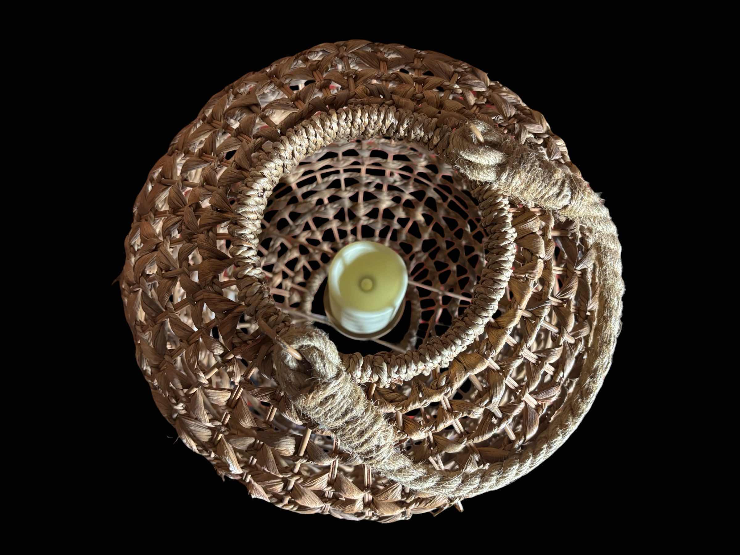 Photo 1 of BOHEMIAN STYLE RATTAN 18.25” HANGING LANTERN