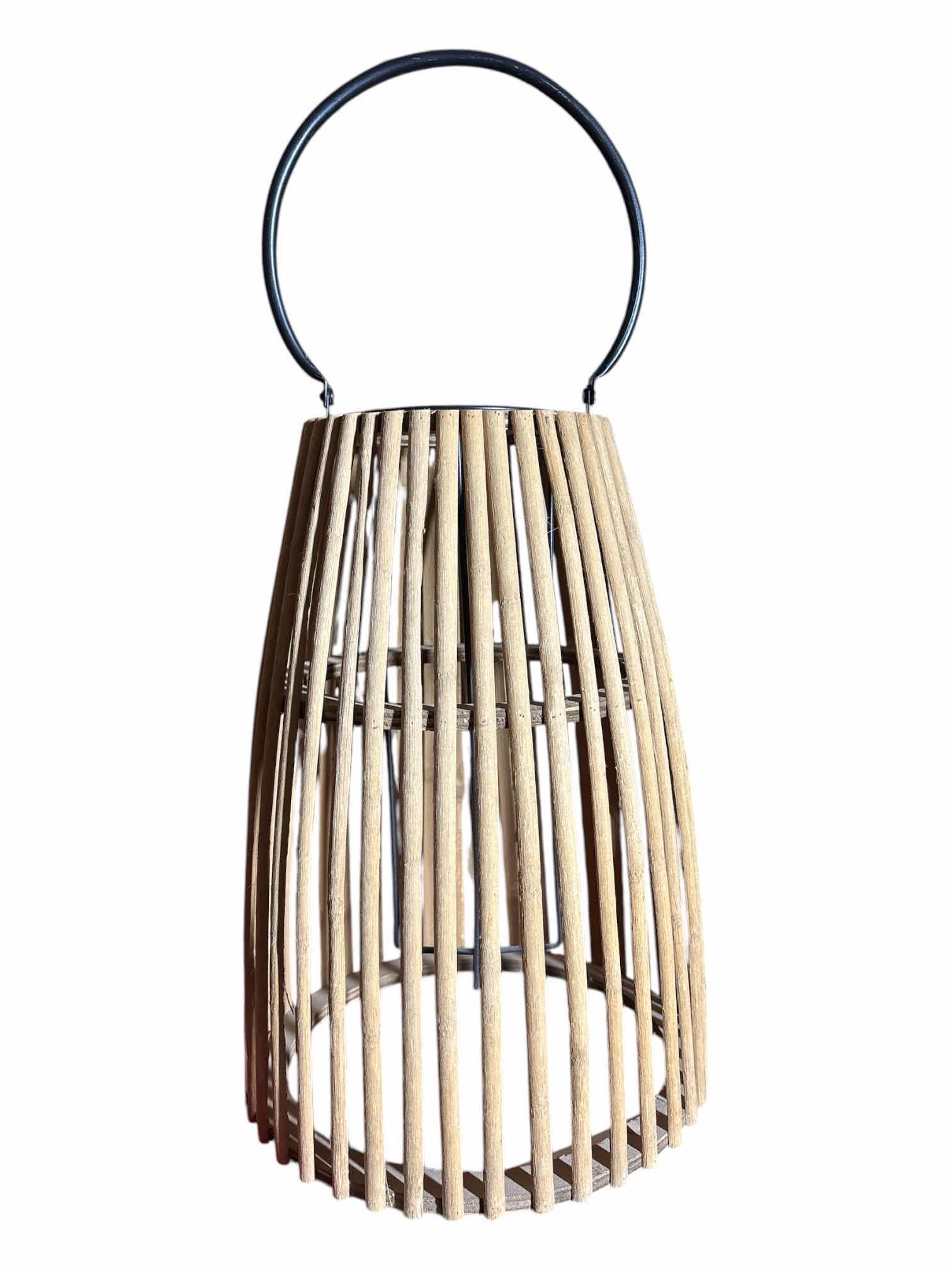 Photo 1 of BAMBOO 21” HANGING CANDLE LANTERN $60