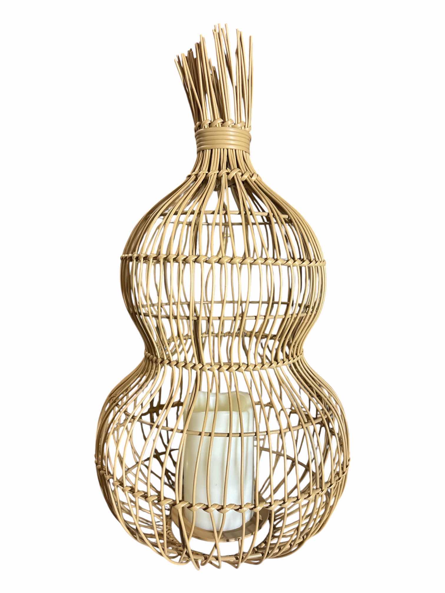 Photo 1 of RATTAN STYLE 20” LED TABLE LANTERN $42