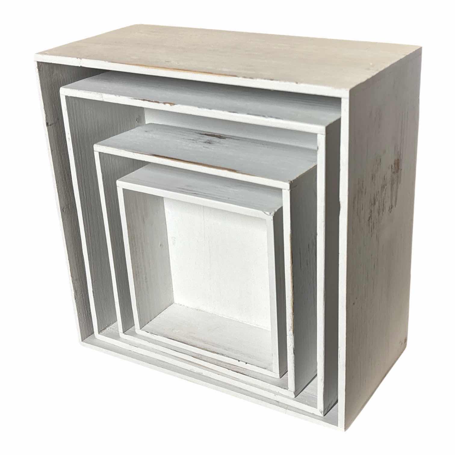 Photo 1 of VINTAGE FARMHOUSE SHADOW BOX SHELVES, DISTRESSED WHITE  (4 PCS)