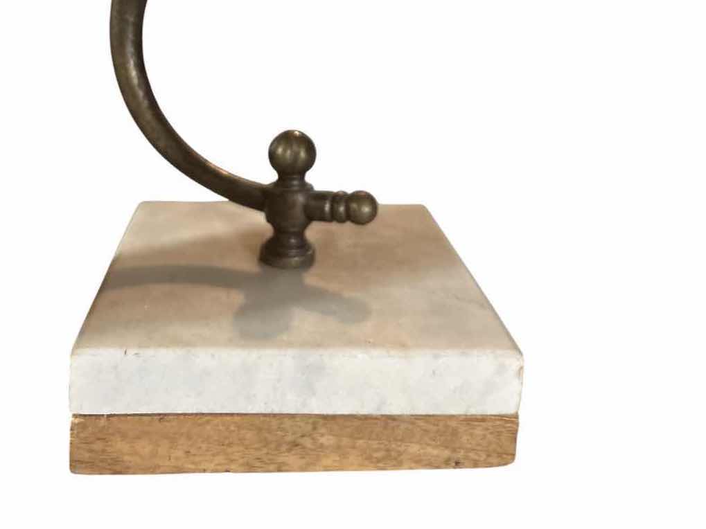 Photo 1 of DECORATIVE VINTAGE-STYLE WORLD GLOBE ON METAL STAND WITH WOOD & MARBLE  BASE H13.5” $53