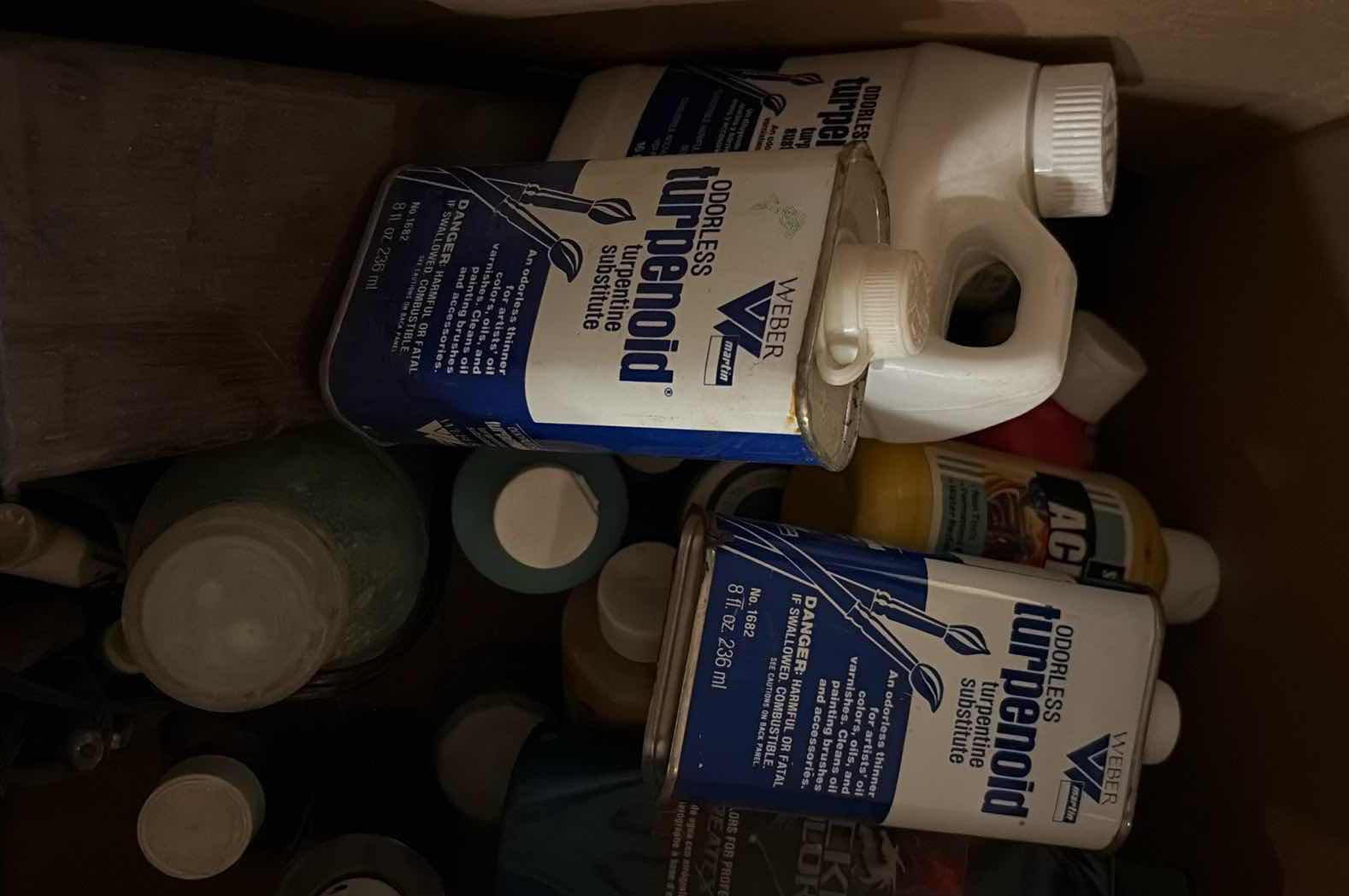 Photo 1 of ASSORTED ACRYLIC CRAFT PAINTS & ART SUPPLIES